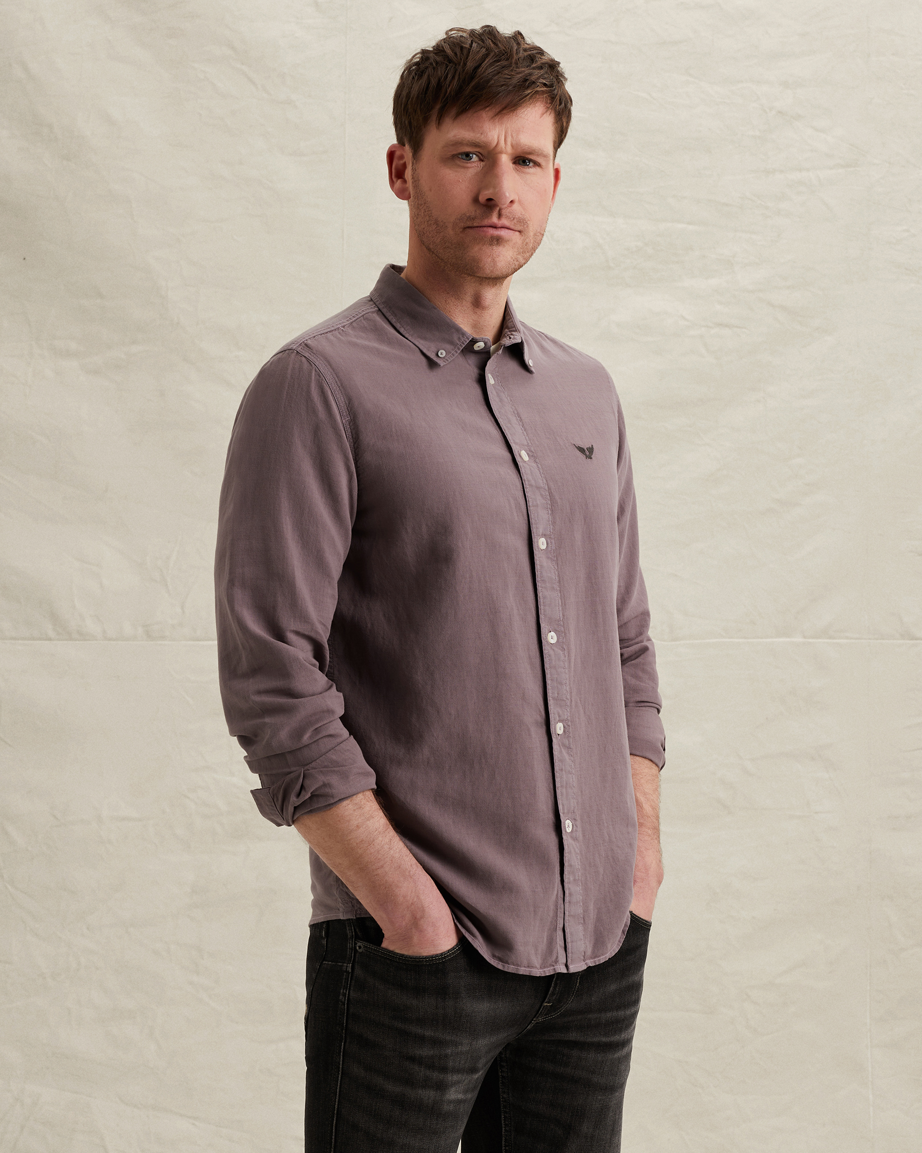 PME Legend Shirt in cotton/linen with garment-dye washx
