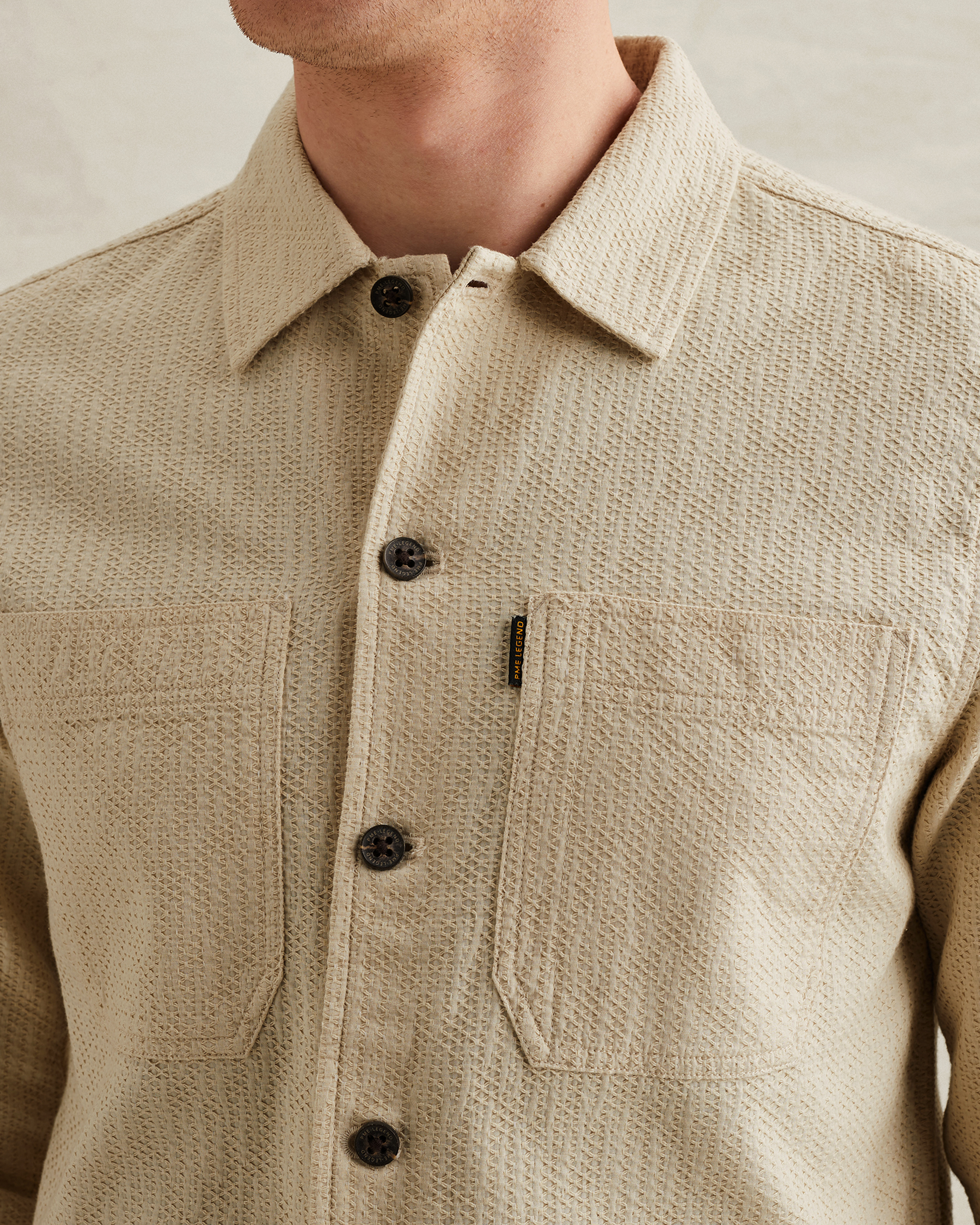 PME Legend Shirt with button closure and texturex