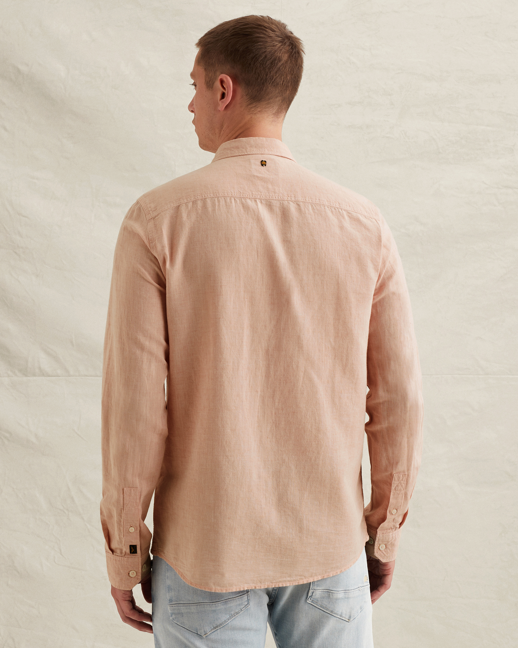 PME Legend Cotton/linen shirt with embroidered logox
