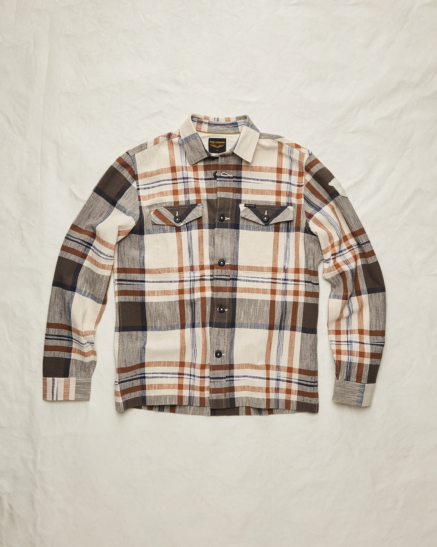 PME Legend Shirt with check pattern and badgex