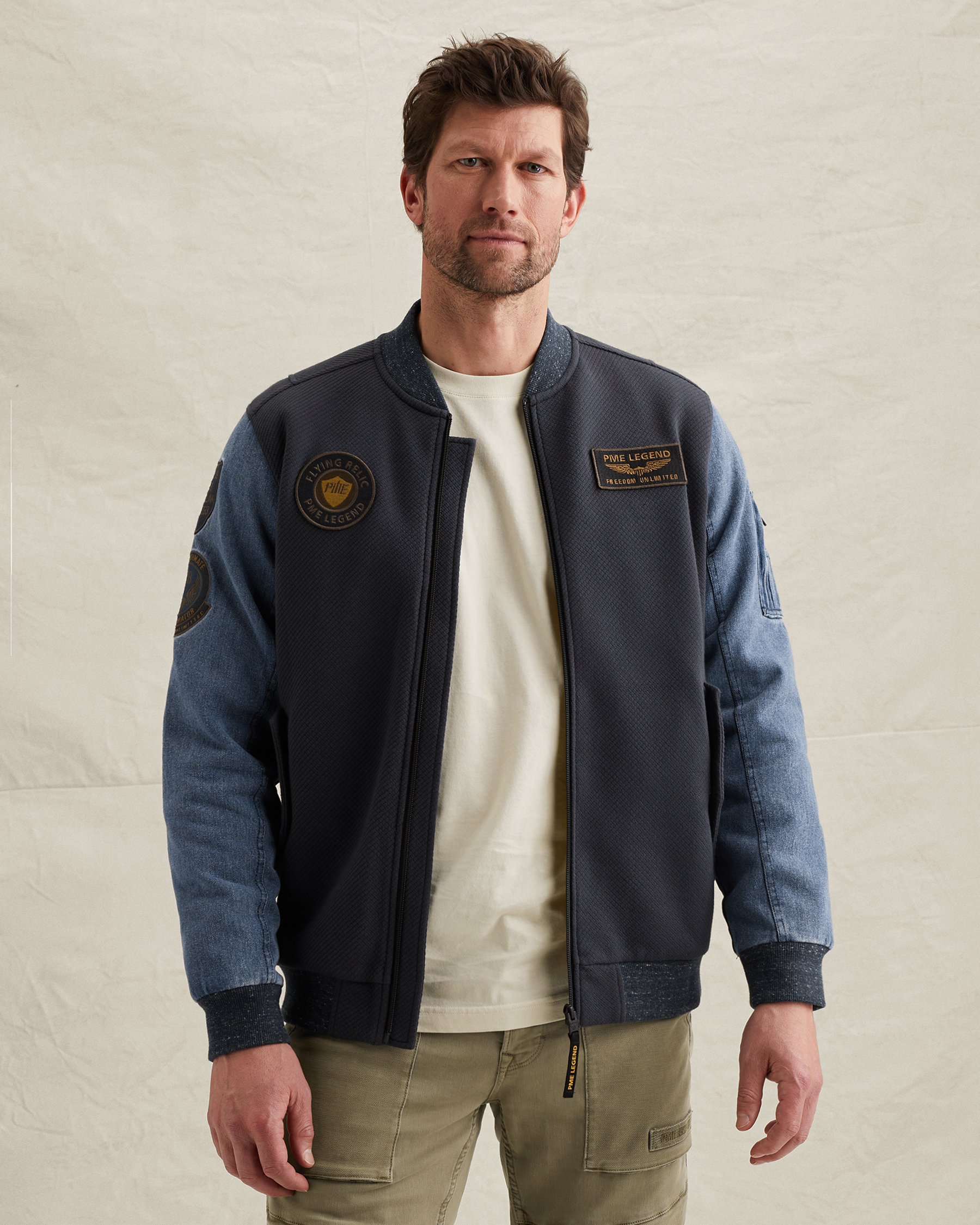 PME Legend Hybrid jacket with badgesx