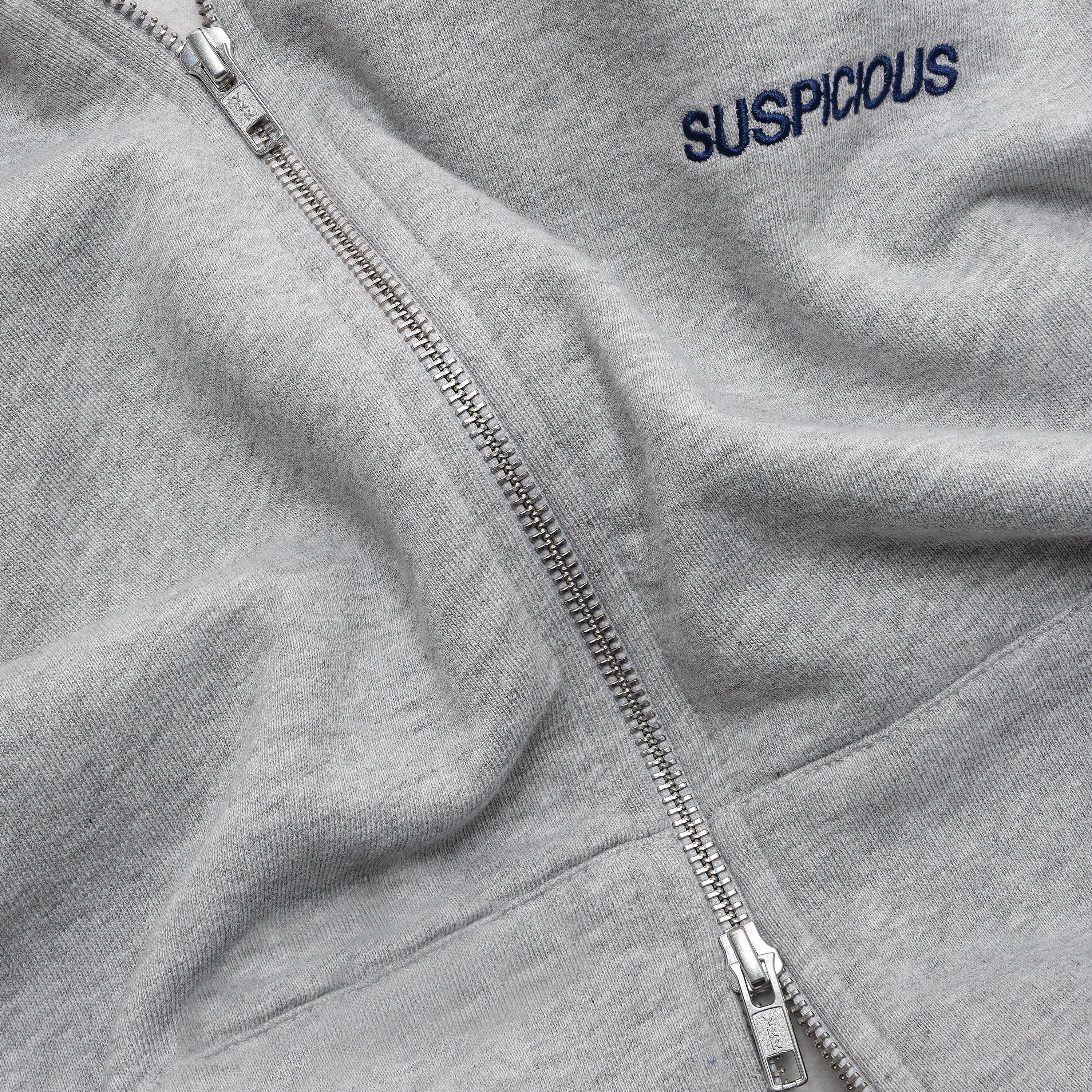 Suspicious Antwerp PL / The Essentials Zip-Up Hoodie - Neutral Heather
