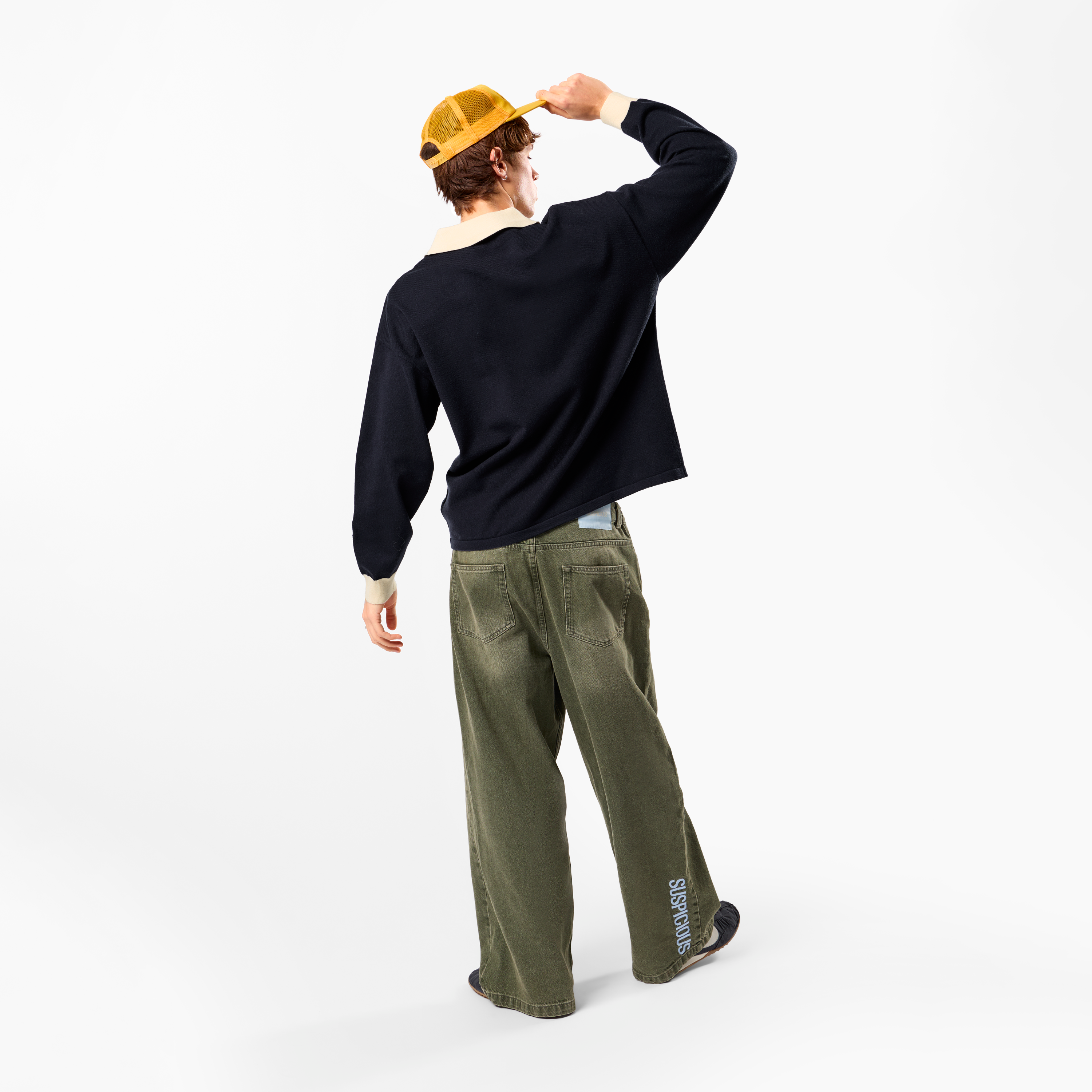 Suspicious Antwerp Winter3 / Icon Knitted Longsleeve Polo - Navy