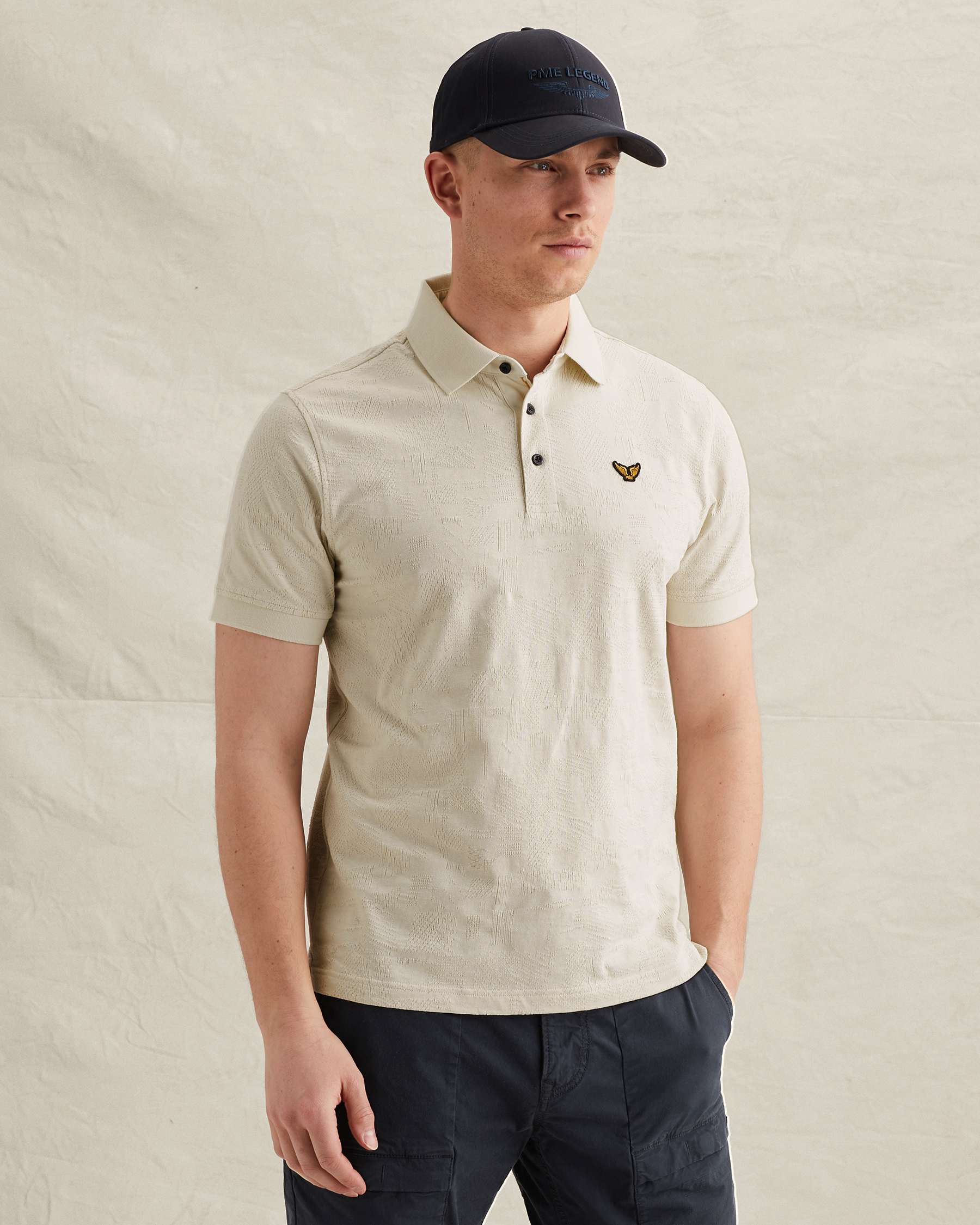 PME Legend Polo shirt with allover jacquard patternx