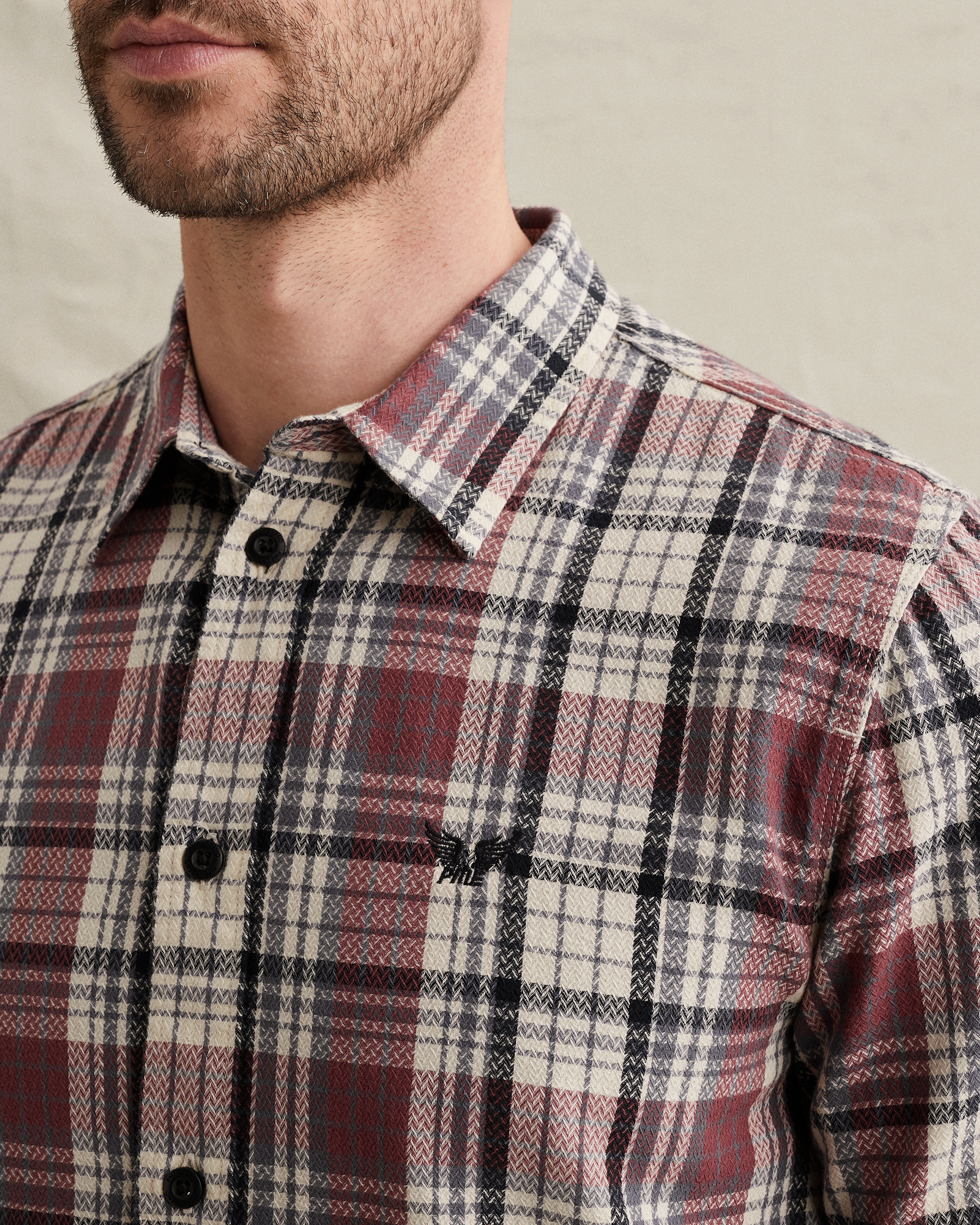 PME Legend Shirt with allover check patternx