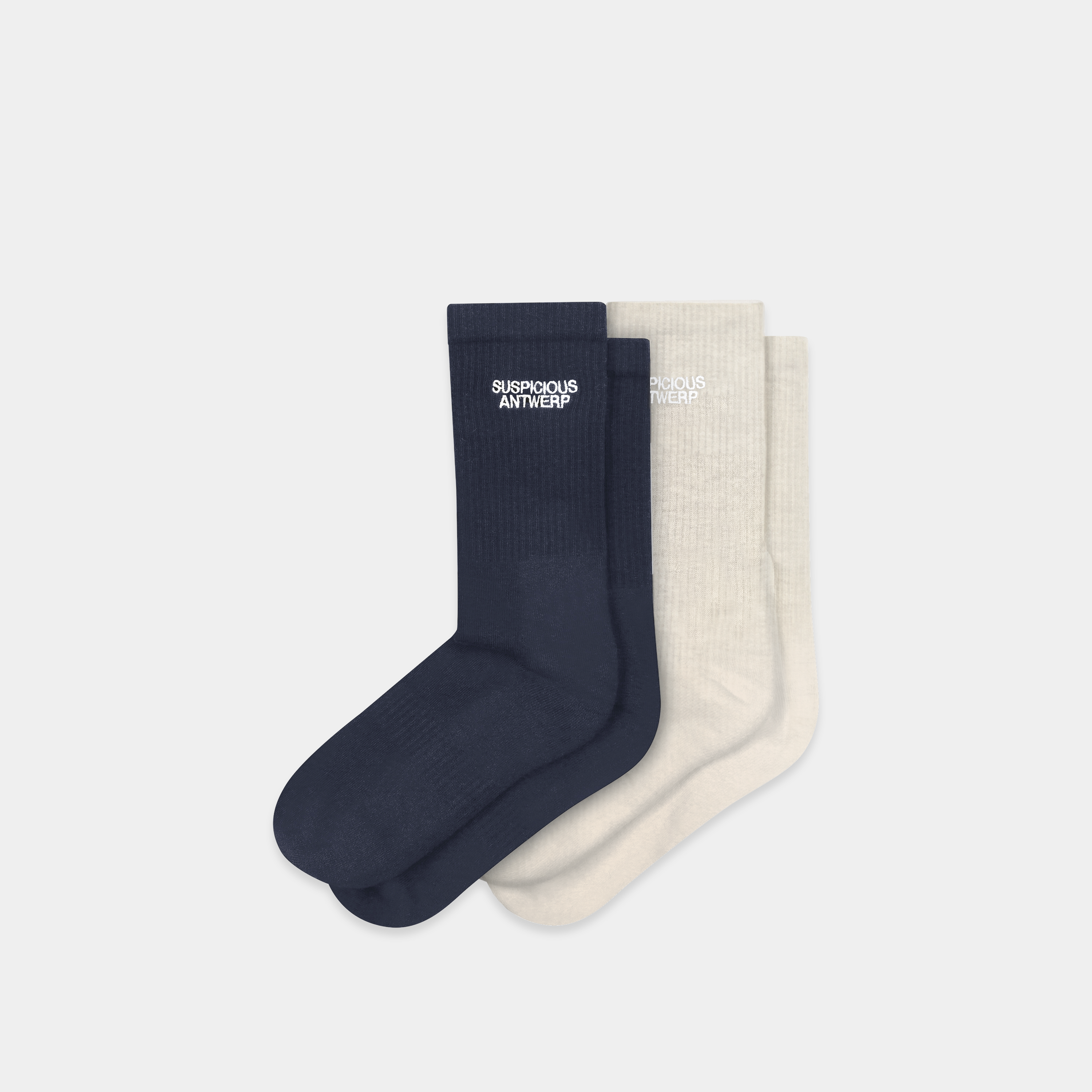 Suspicious Antwerp The Essential Socks 2-Pack - Grey // Navy