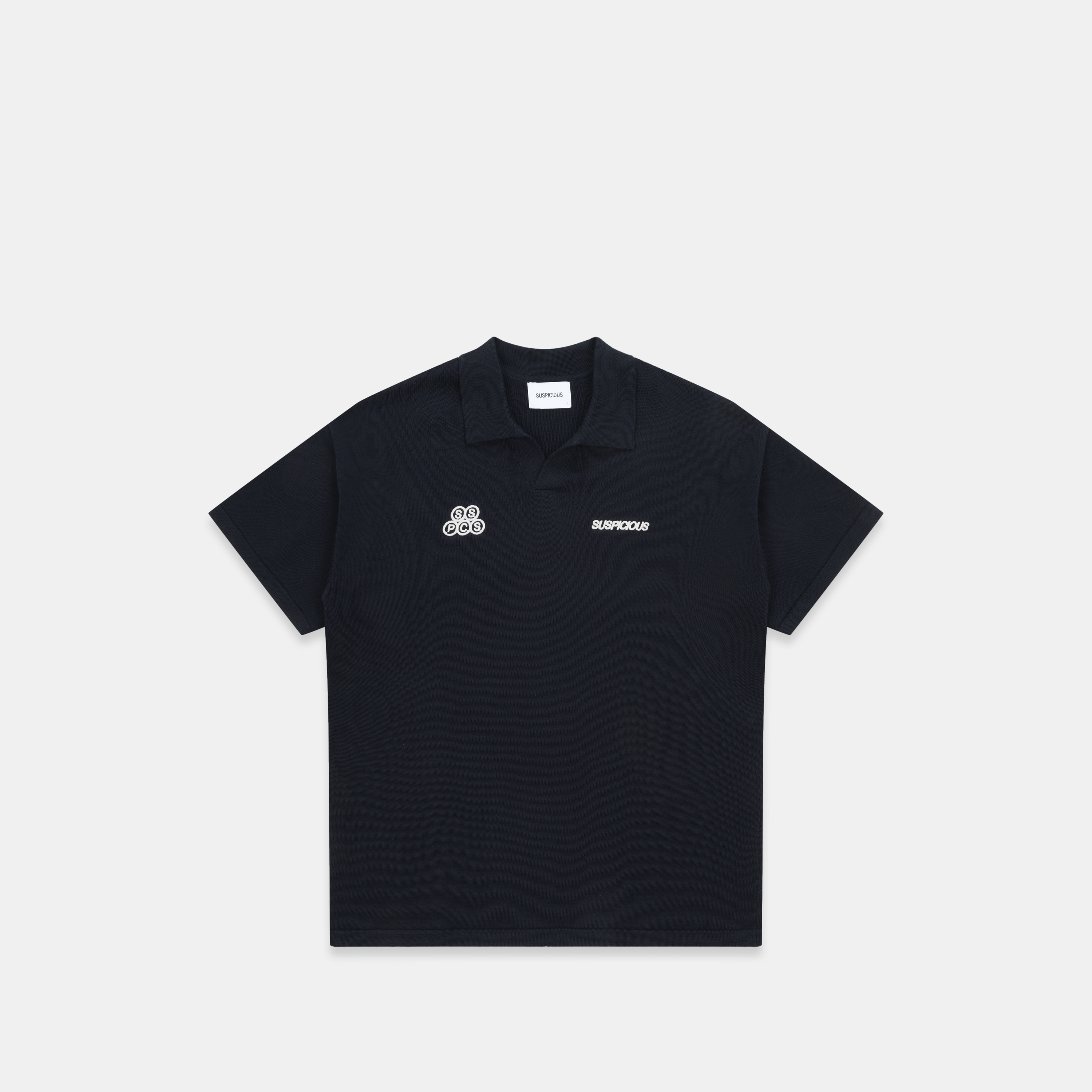 Suspicious Antwerp Fall / Offset Cotton Polo - Nightfall