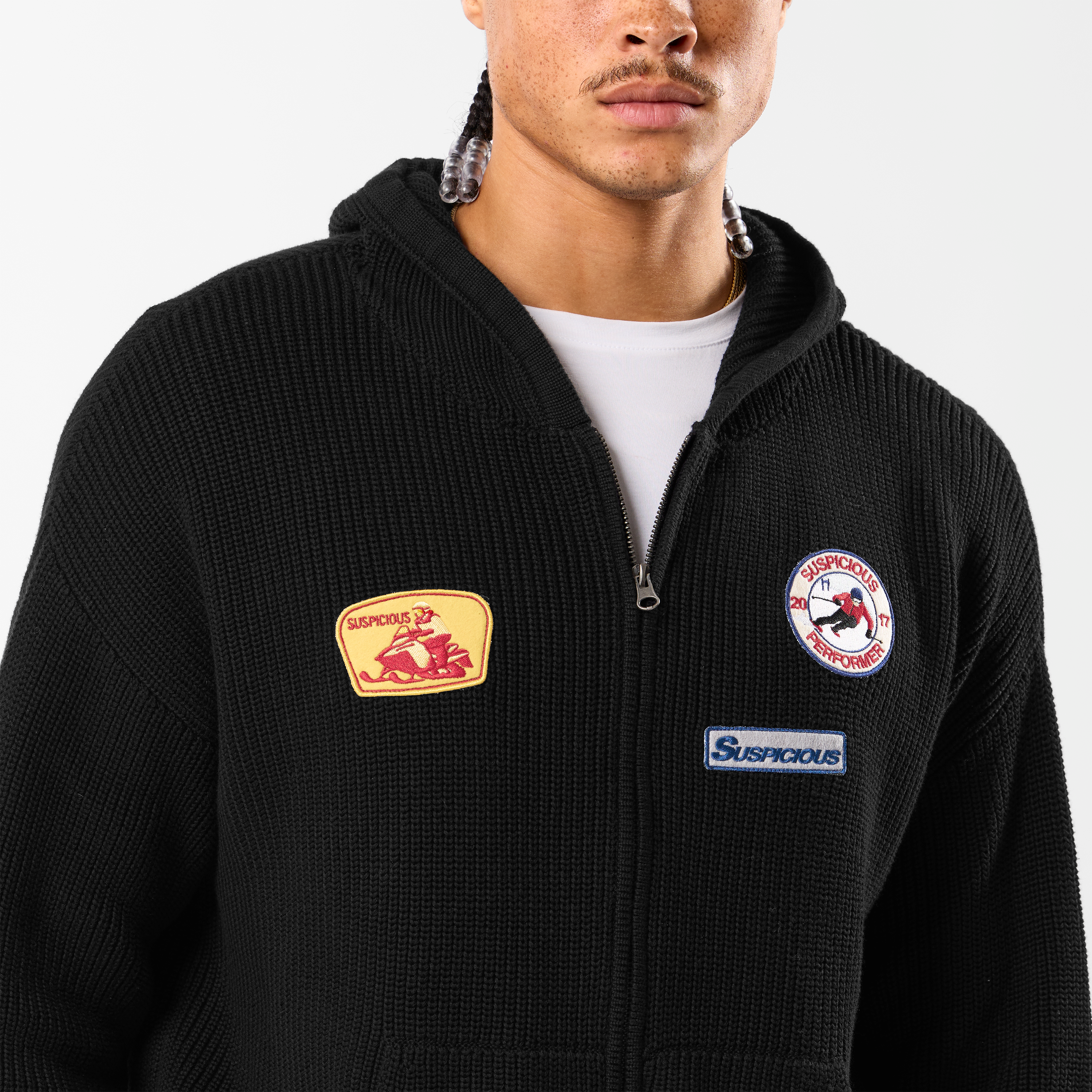 Suspicious Antwerp Winter3 / Patch Patrol Vintage Zip-Up - Black