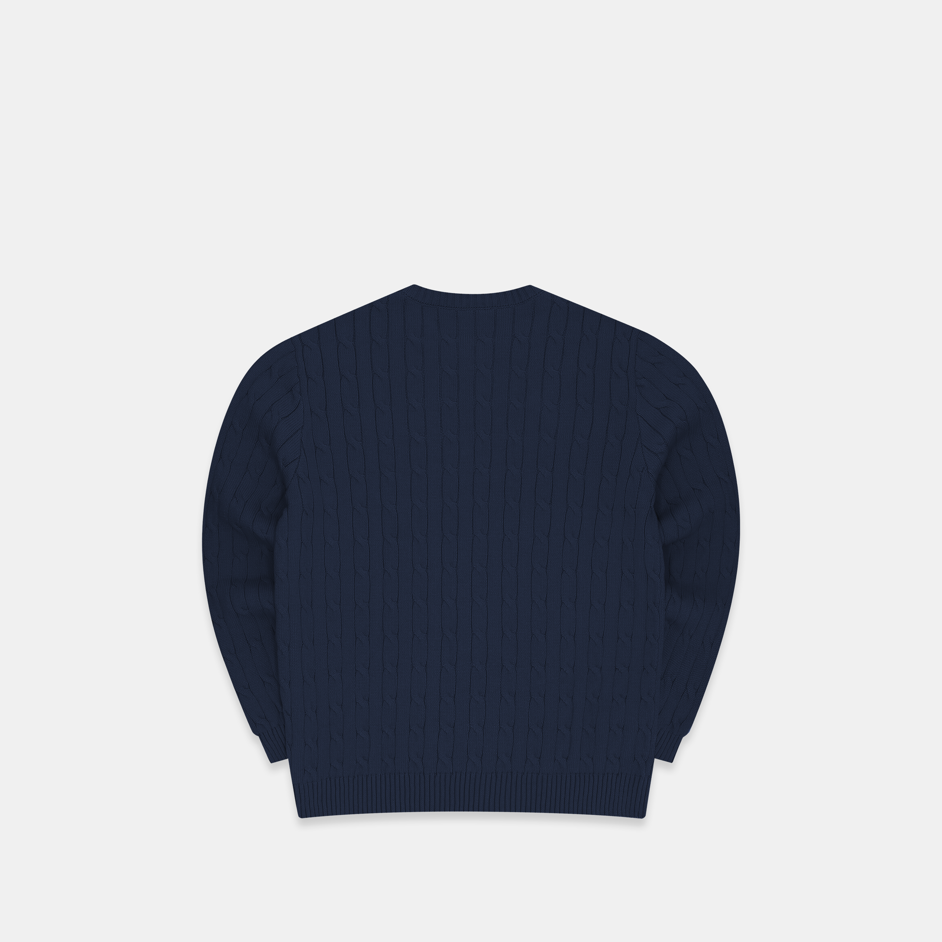Suspicious Antwerp The Cable Pattern Knitted Sweat - Navy
