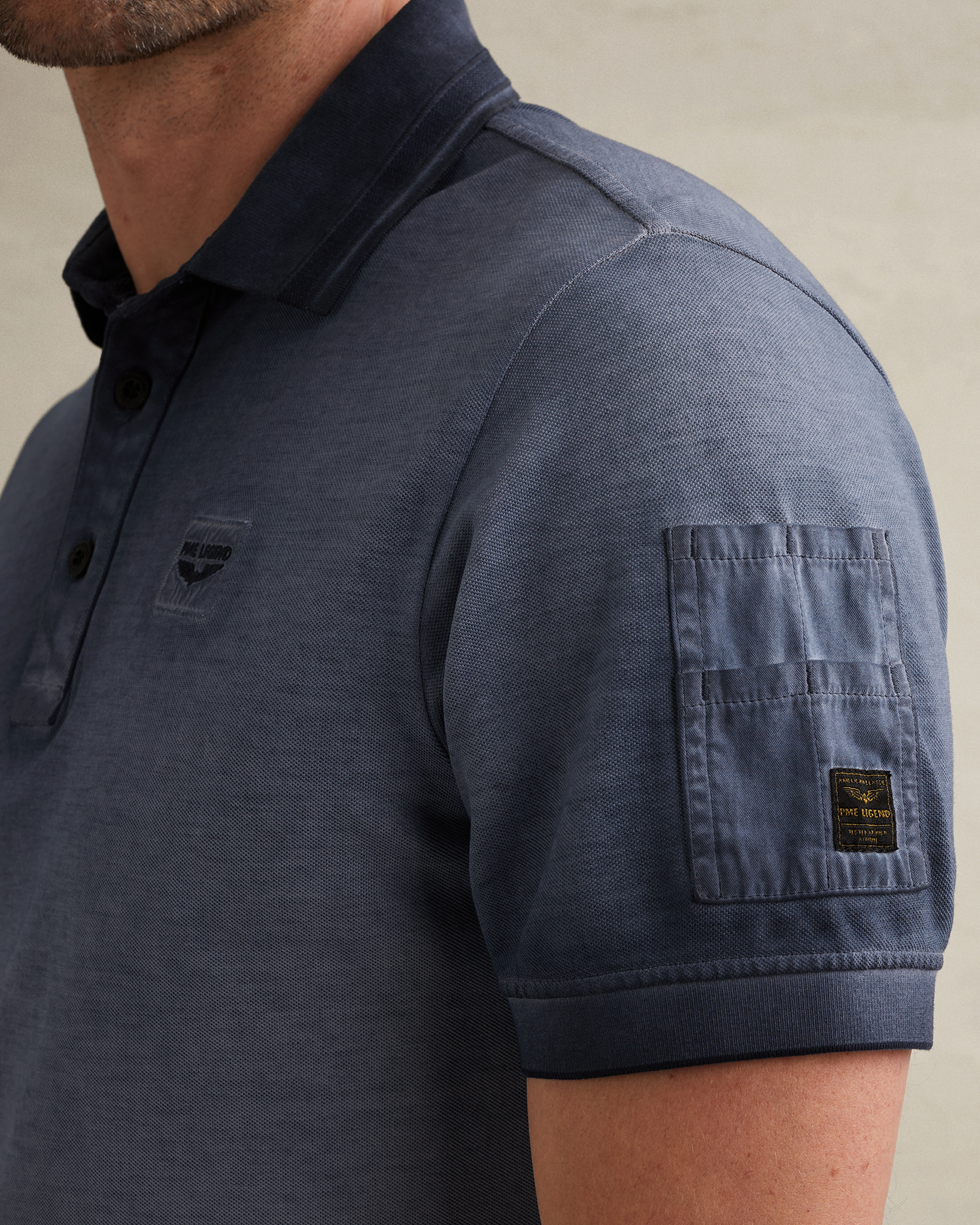 PME Legend Polo shirt in piqué with flight pocketx