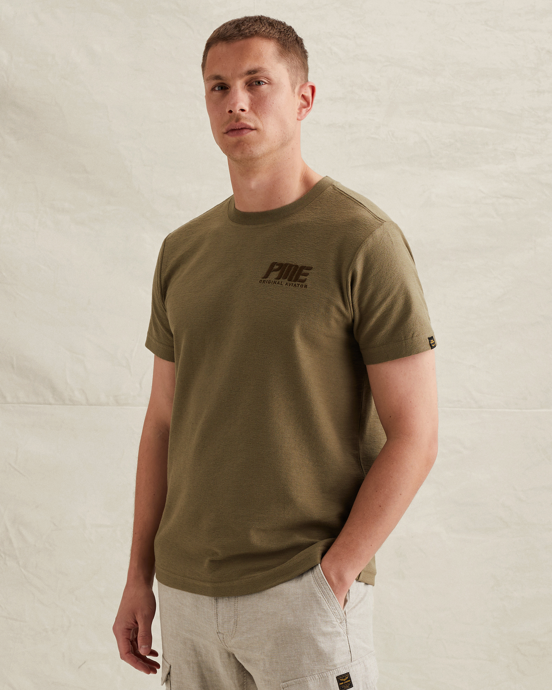 PME Legend T-shirt in jacquard jersey with artwork on the chestx