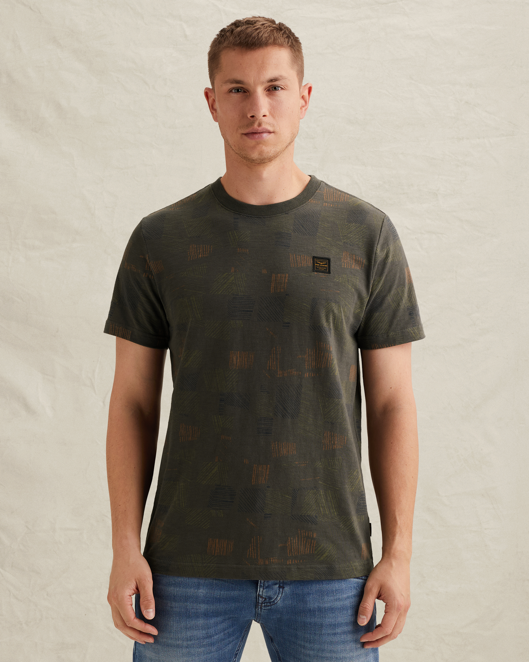 PME Legend T-shirt with allover print and slub effectx
