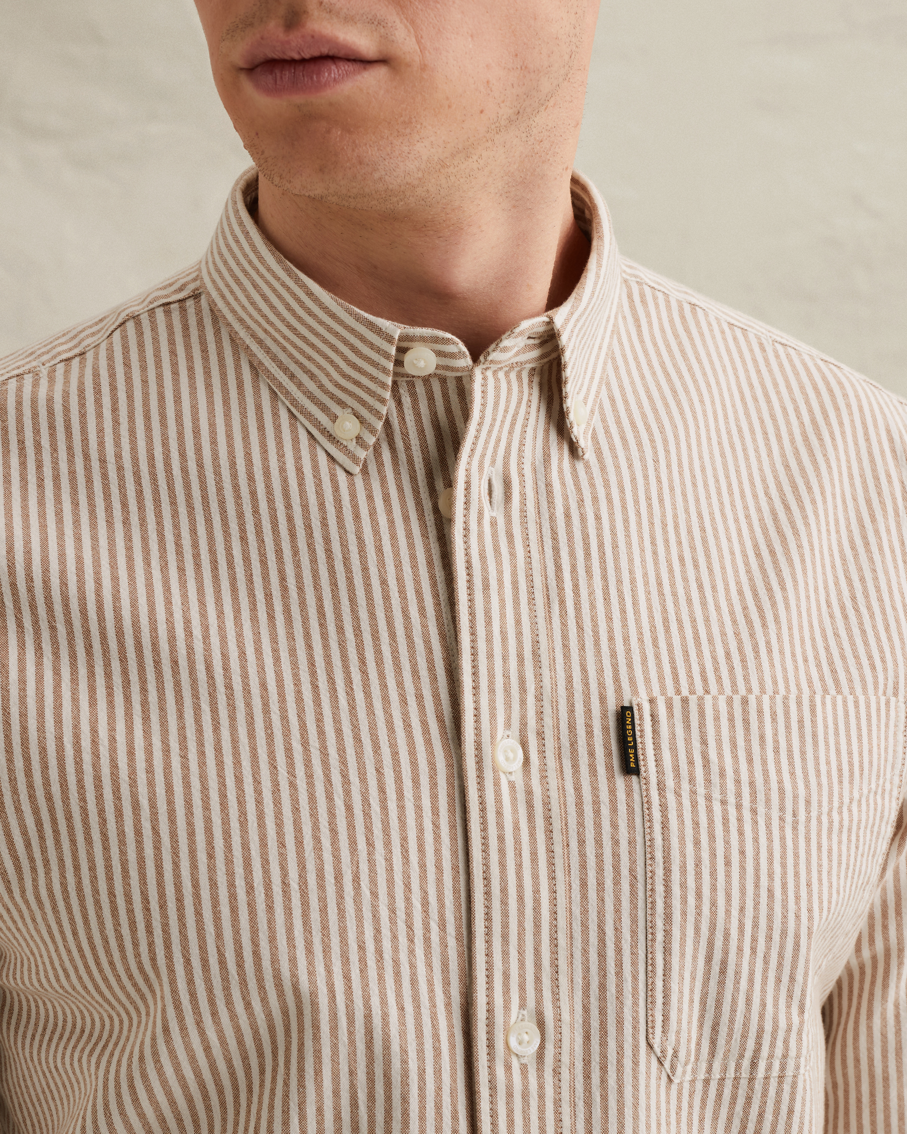 PME Legend Oxford shirt with stripe patternx