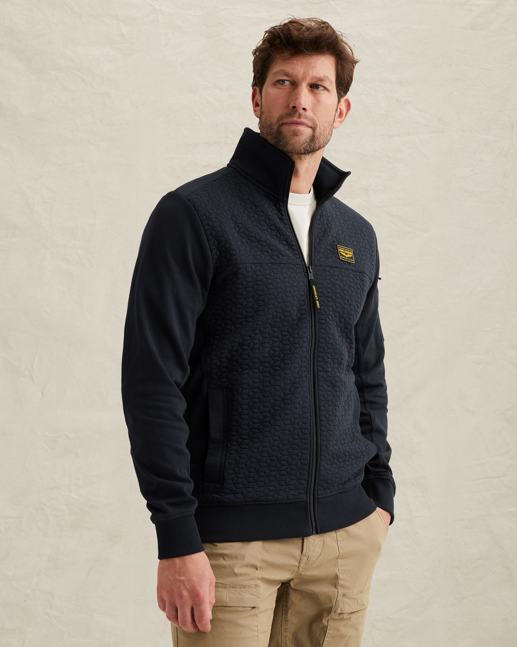 PME Legend Sweat jacket with textures and flight pocketx