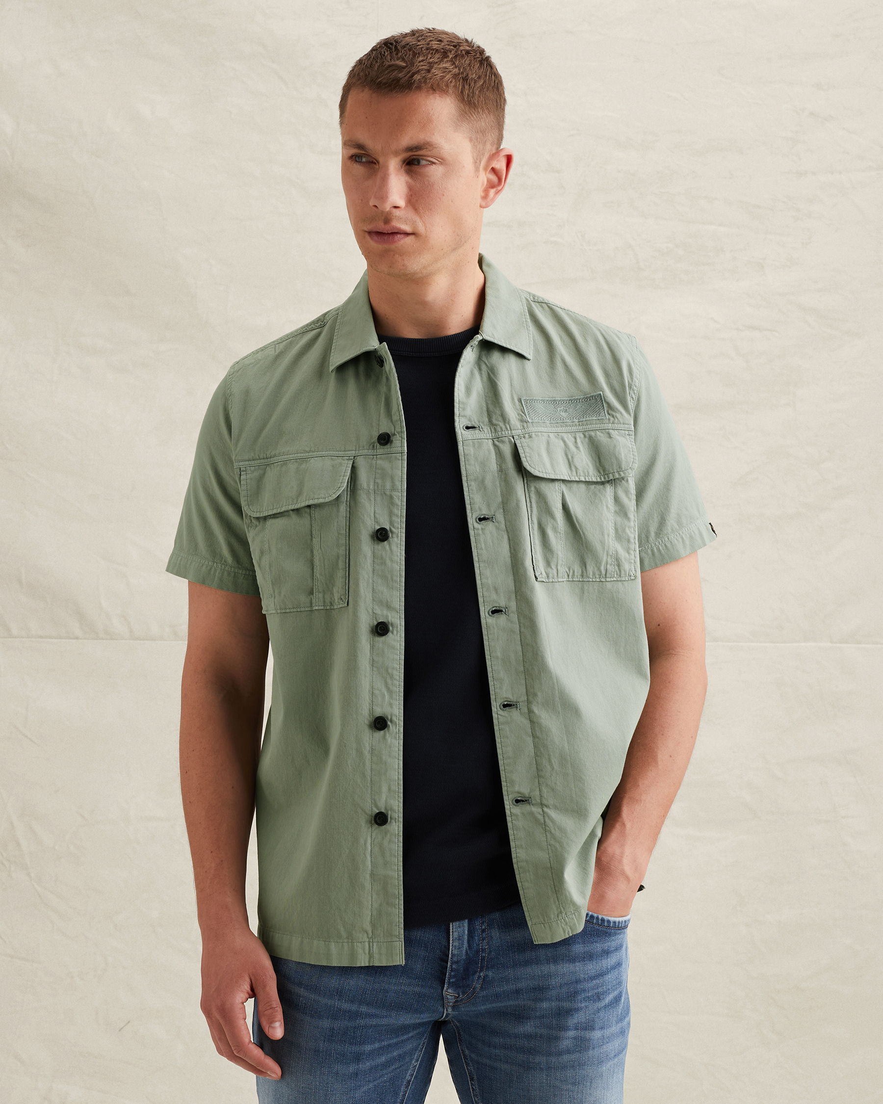 PME Legend Shirt with short sleeves and chest pocketsx
