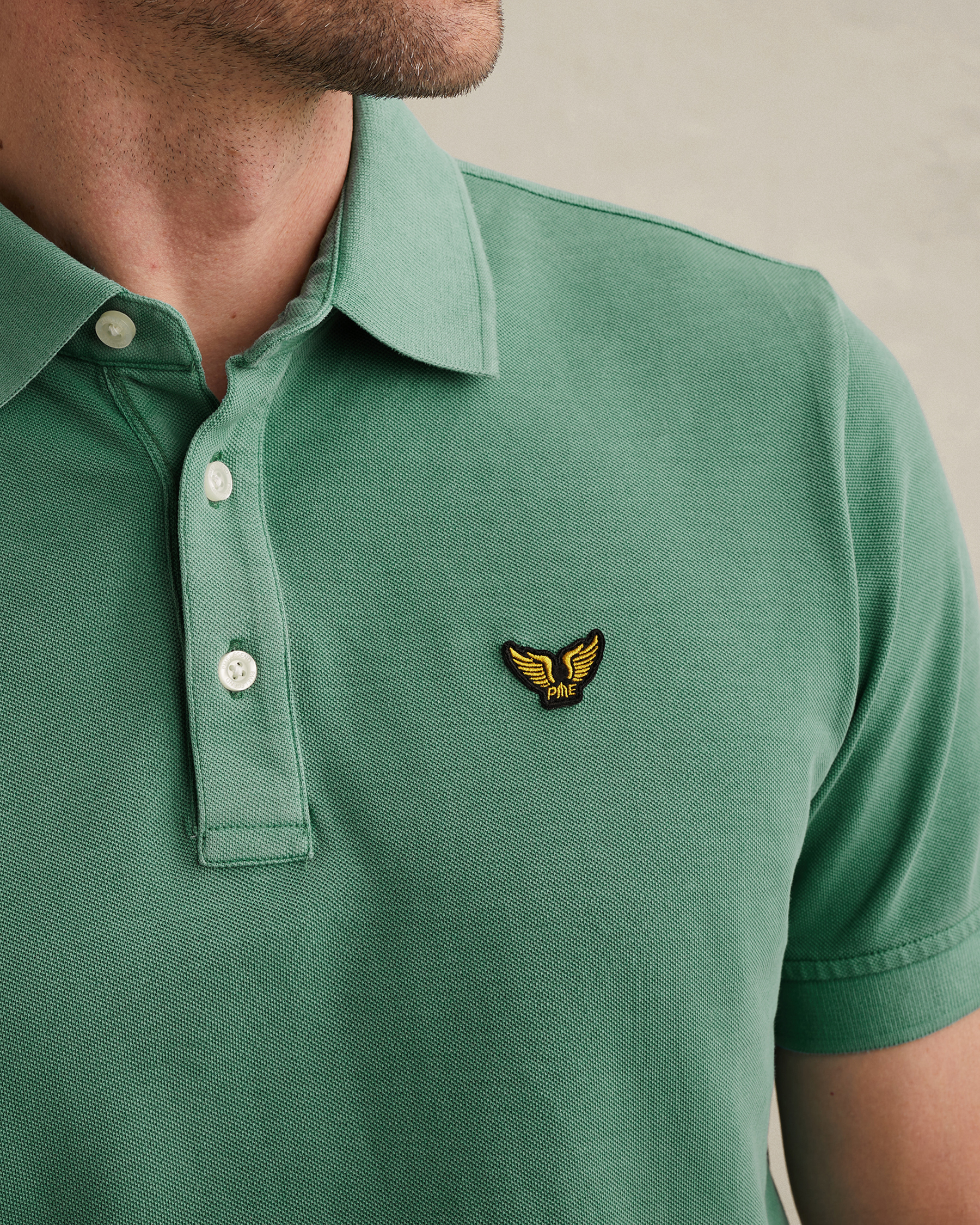 PME Legend Polo shirt in piqué with garment-dye washx