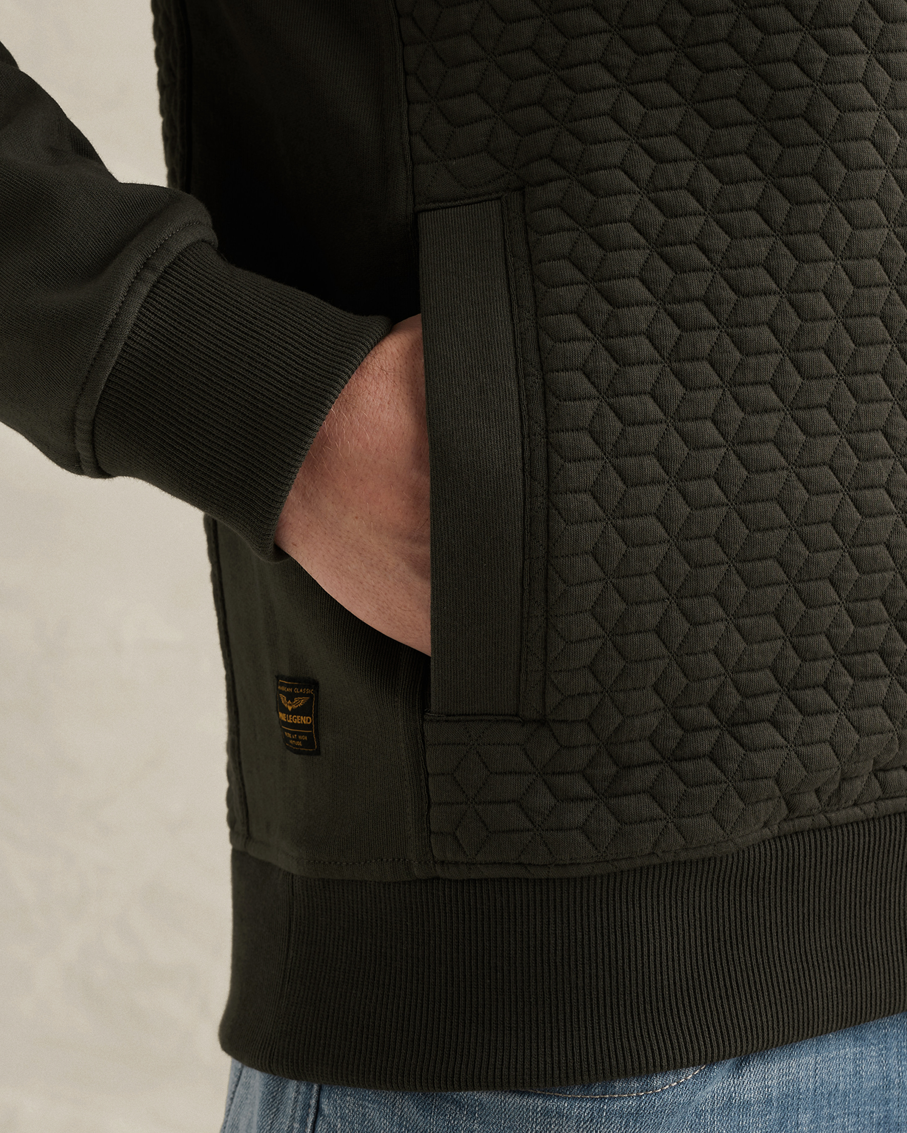 PME Legend Sweat jacket with textures and flight pocketx