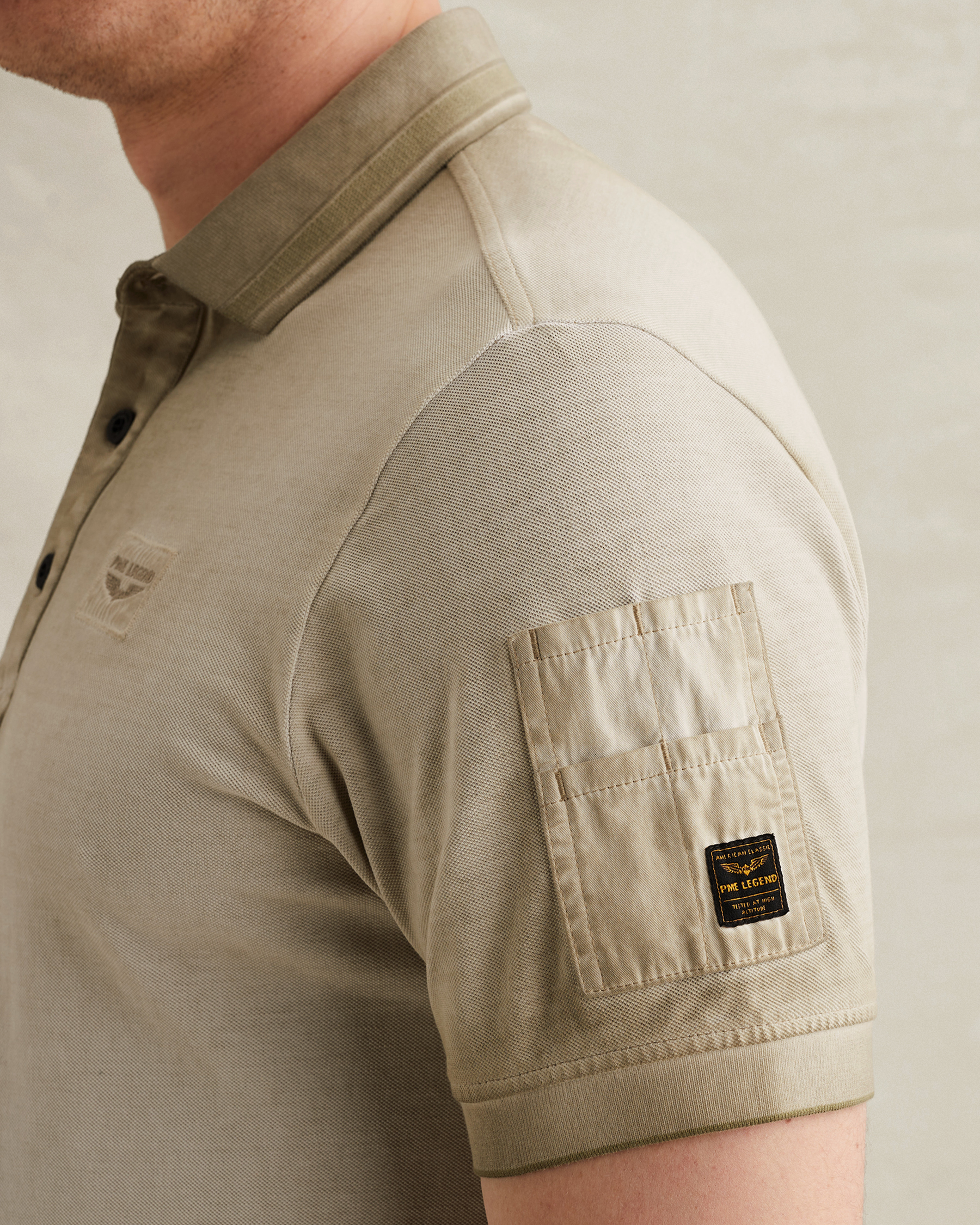 PME Legend Polo shirt in piqué with flight pocketx