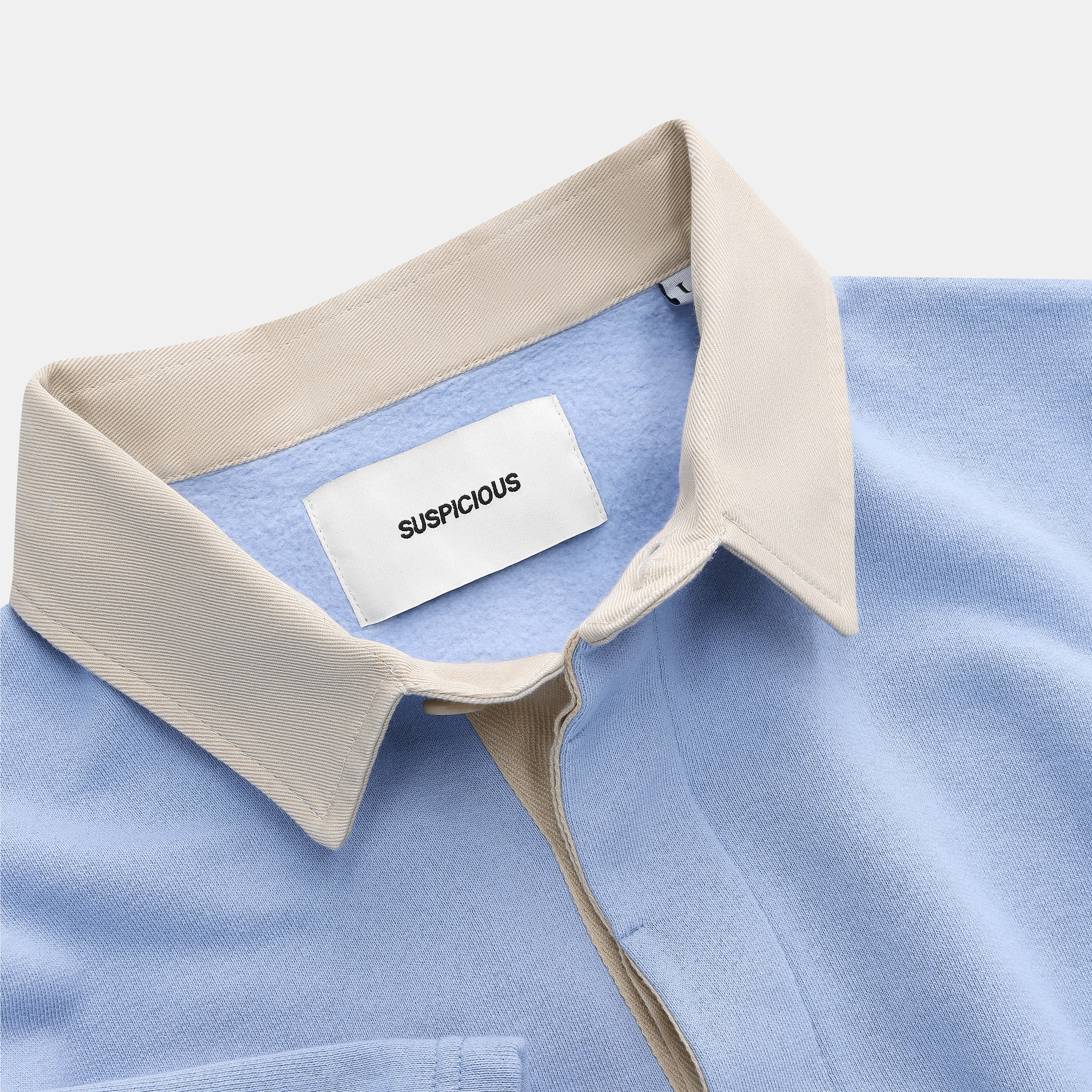 Suspicious Antwerp The Essentials Rugby Polo - Purple Grey