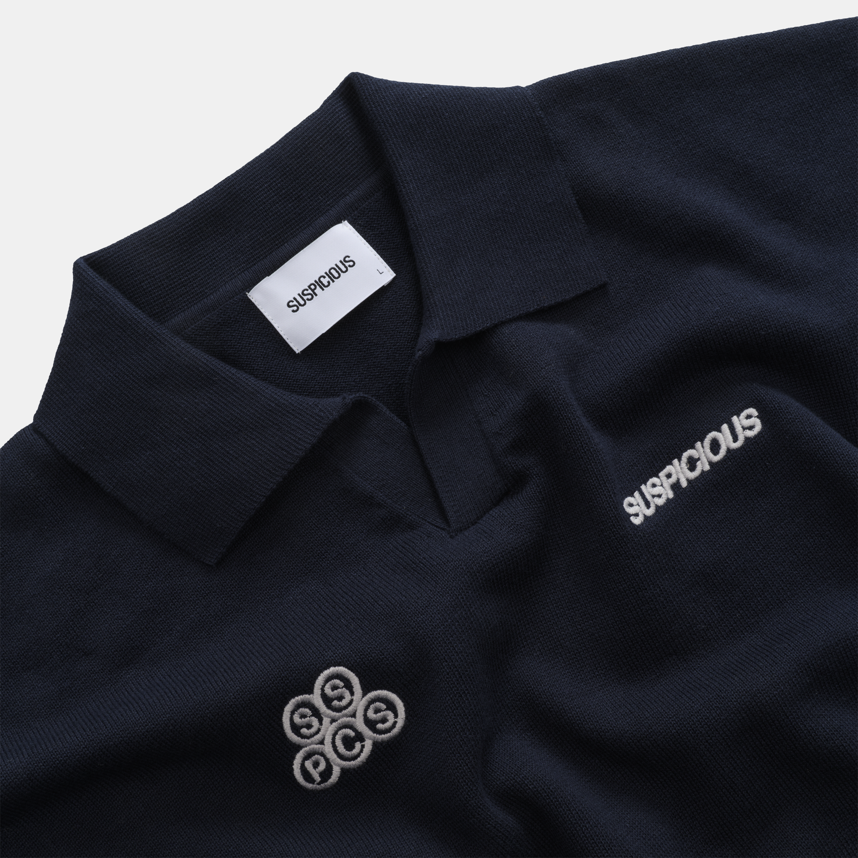 Suspicious Antwerp Fall / Offset Cotton Polo - Nightfall