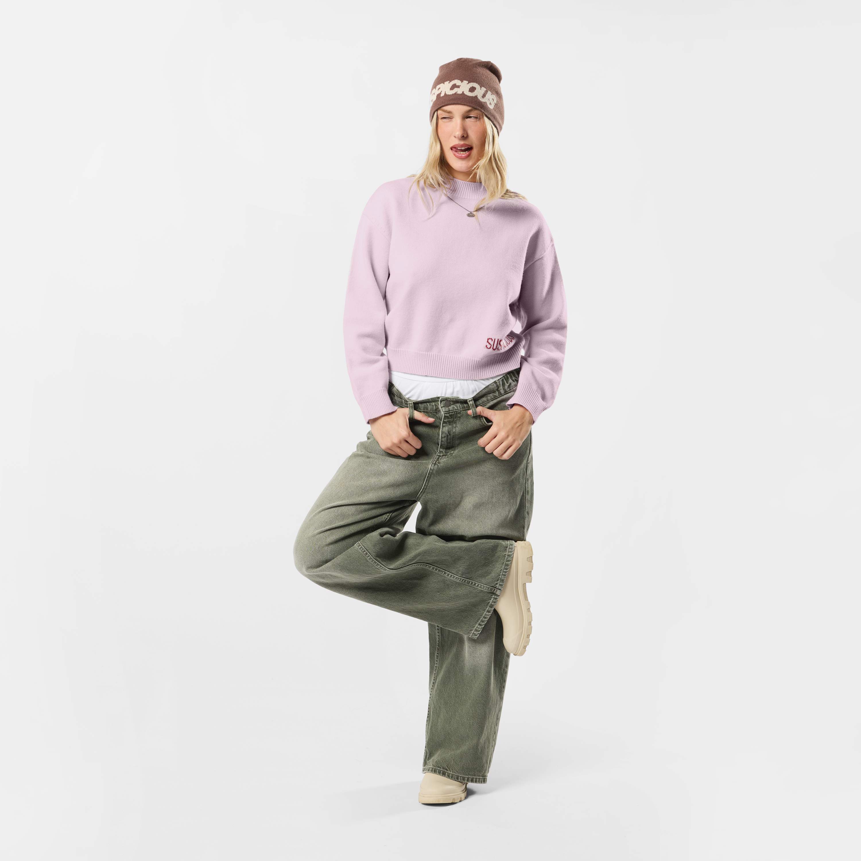 Suspicious Antwerp Winter2 / Core W High Neck Knit - Icy Orchid