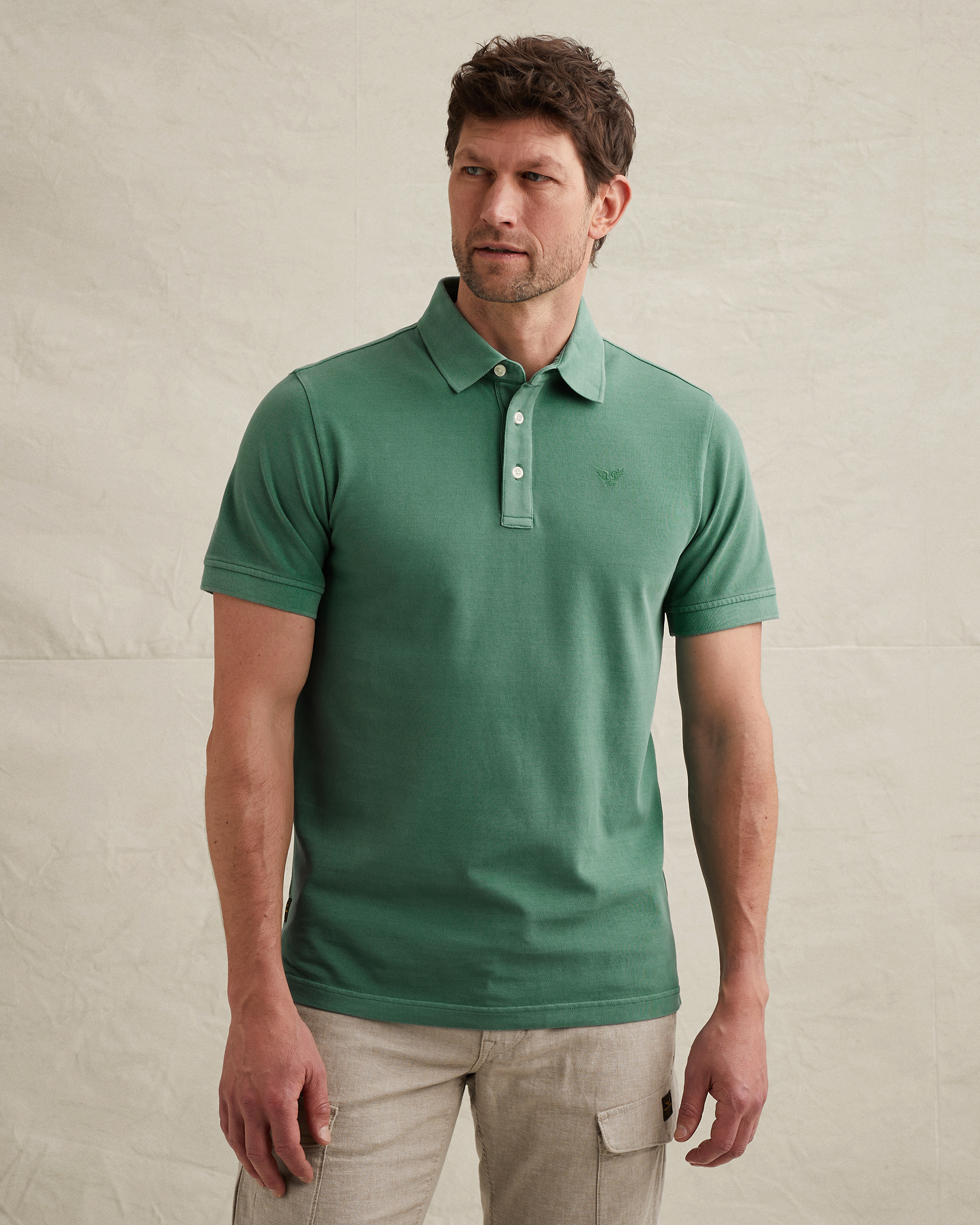 PME Legend Polo shirt in piqué with garment-dye washx