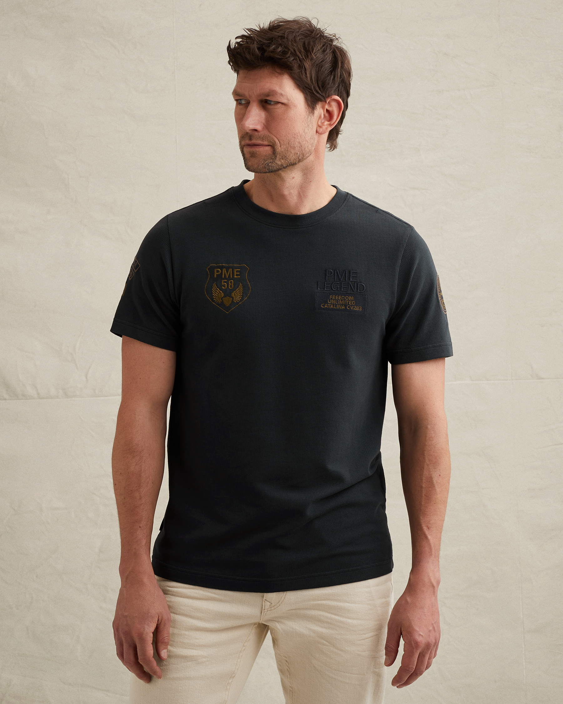 PME Legend T-shirt in jersey with multiple badgesx