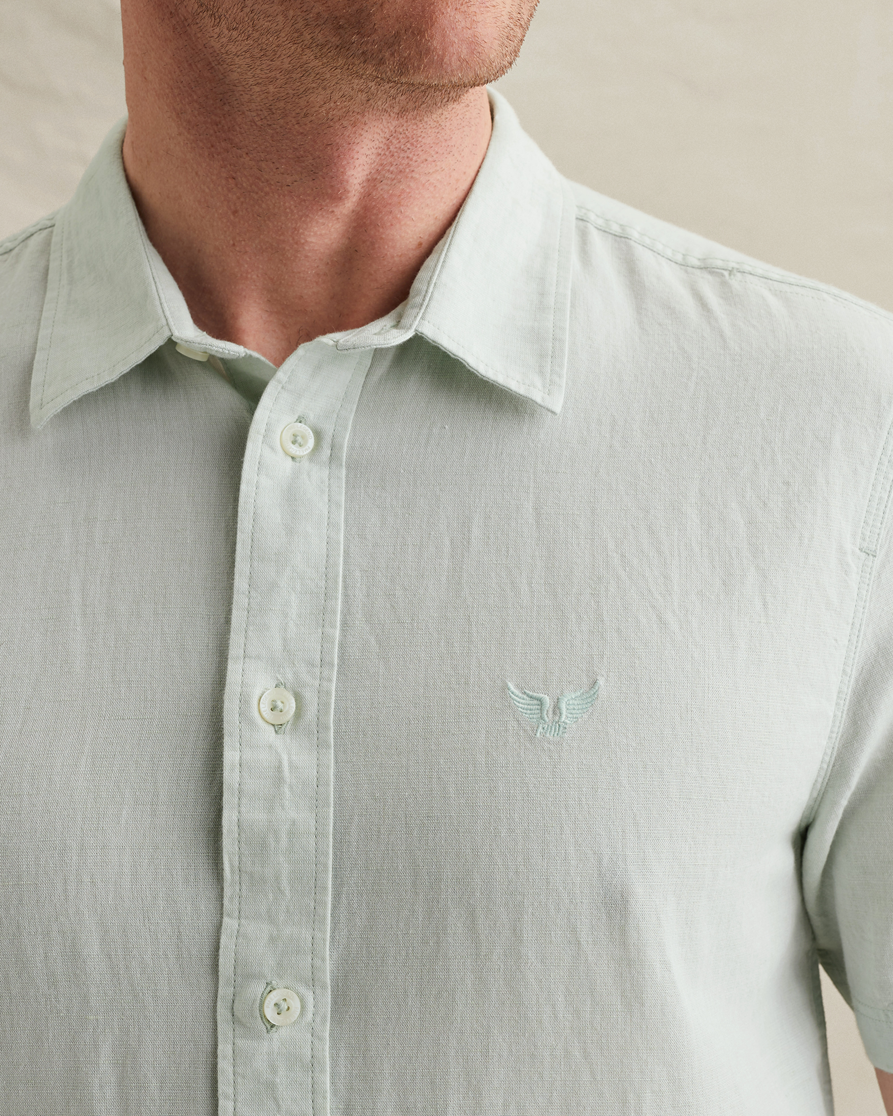 PME Legend Shirt in cotton/linen with button closurex