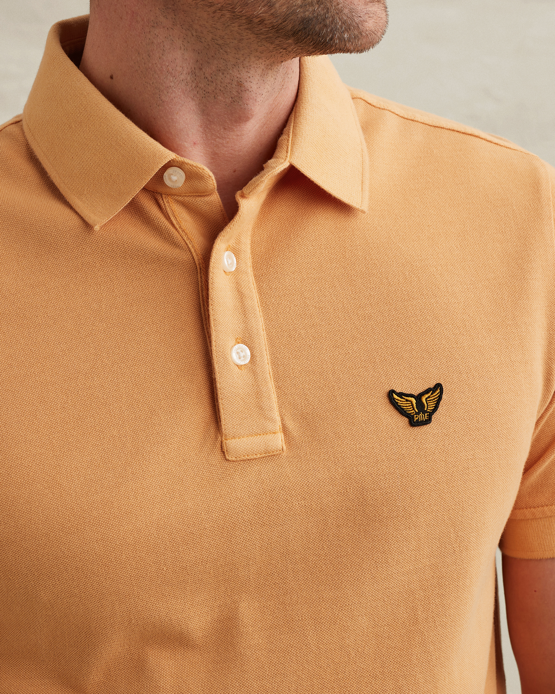 PME Legend Polo shirt with tailwing logo and garment-dye washx