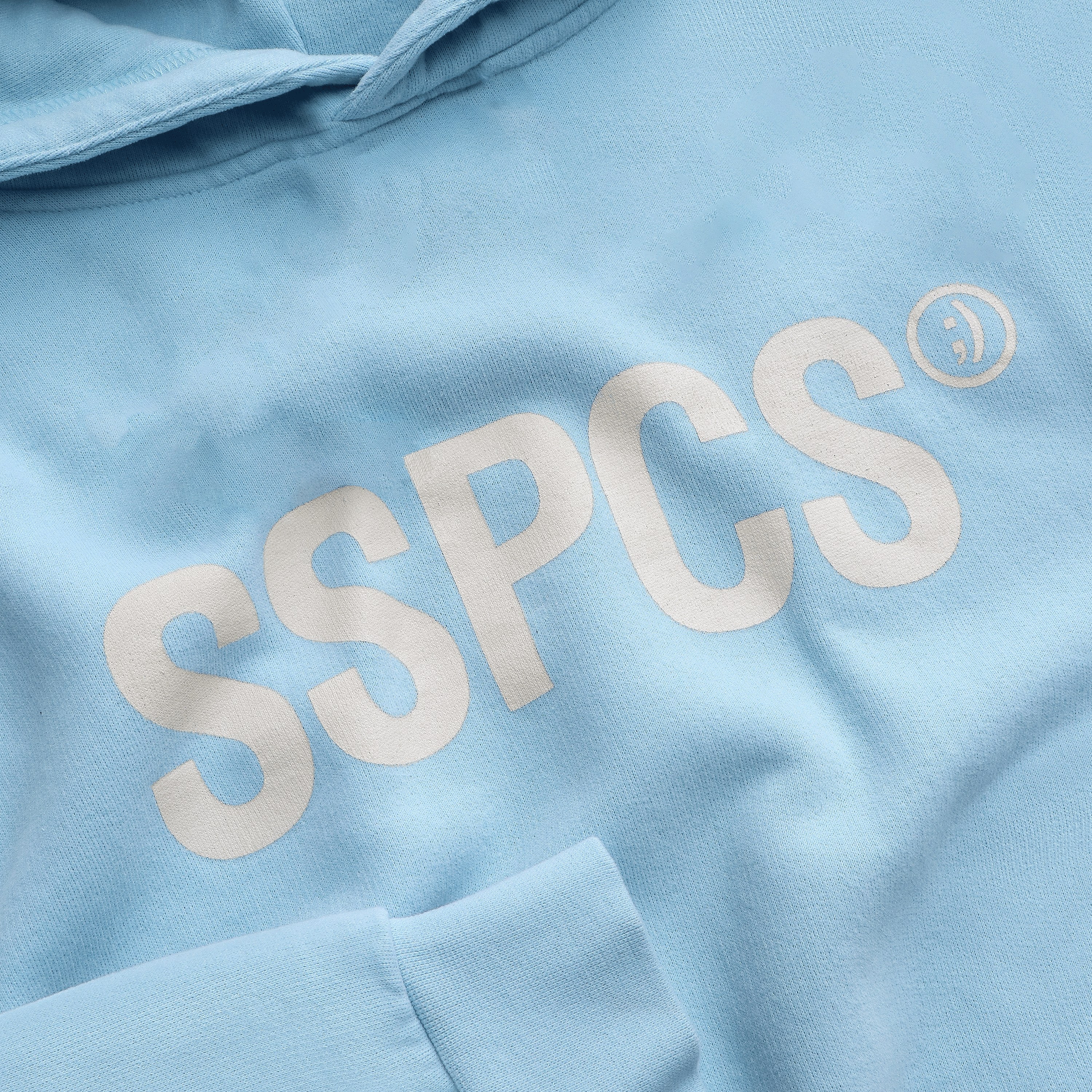Suspicious Antwerp (SS24) The Smiley Hoodie - Coral Blue