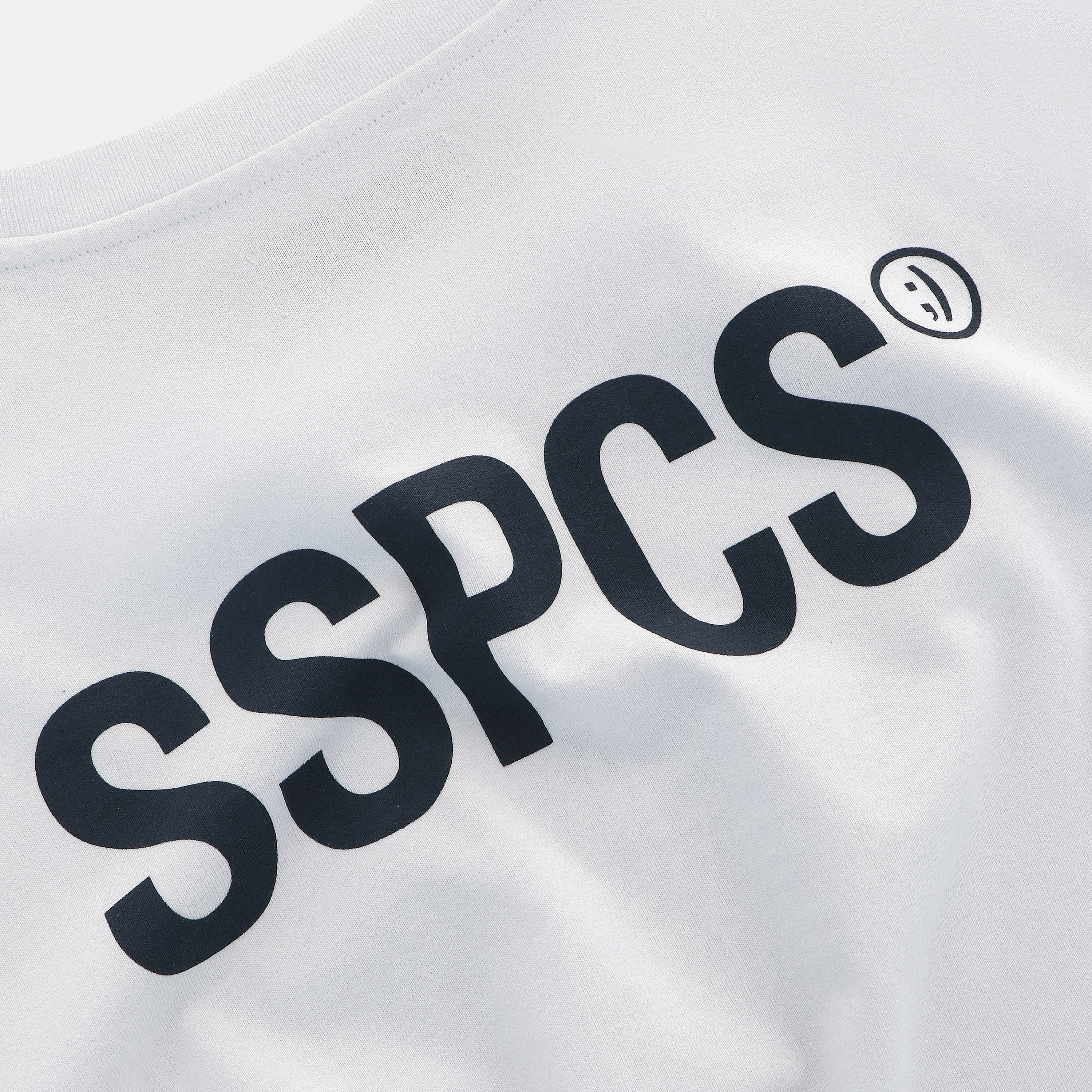 Suspicious Antwerp (SS24) The Smiley Tee - White // Coastal Blue