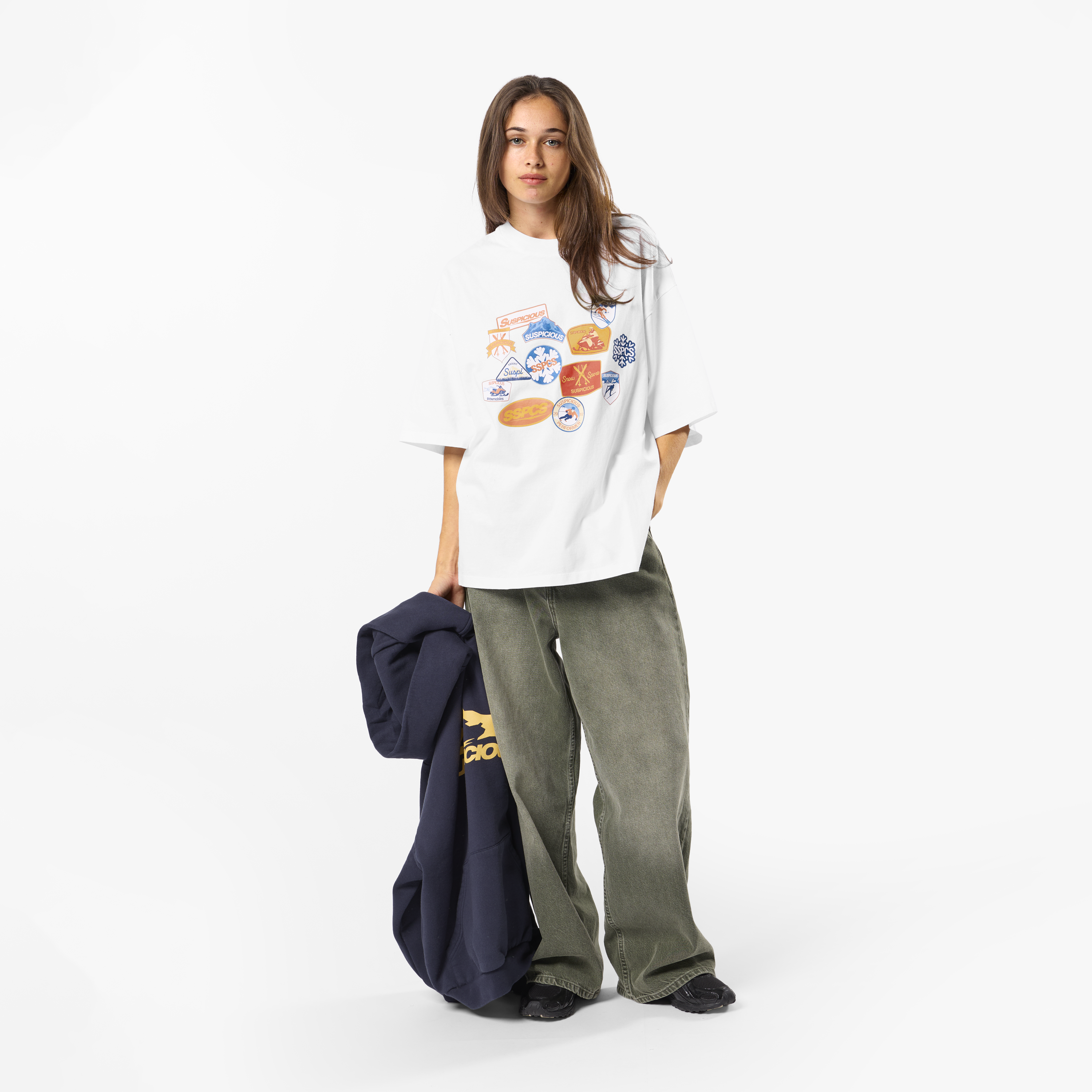 Suspicious Antwerp Winter3 / Patchwork Tee - White