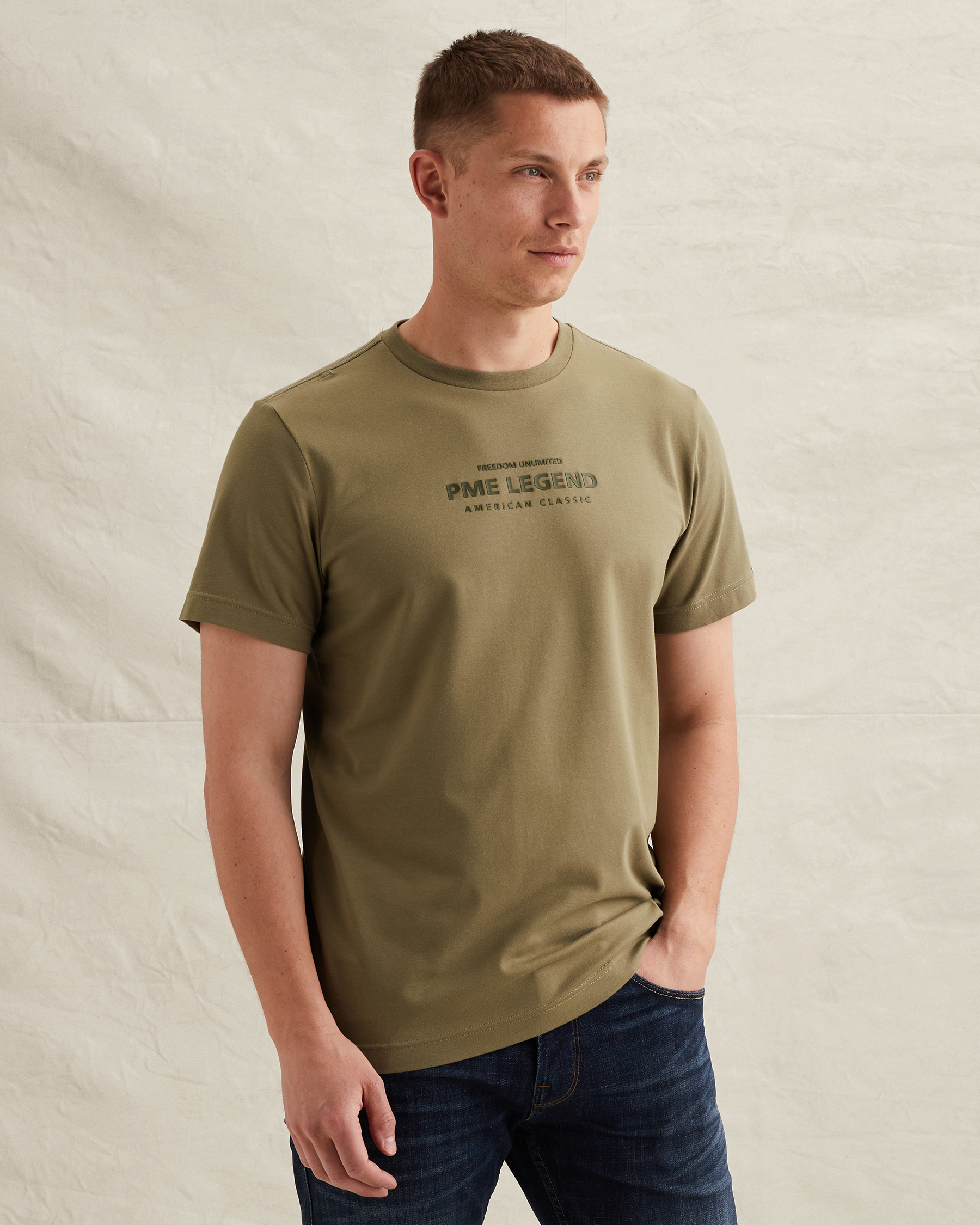 PME Legend T-shirt in a cotton blend with artworkx