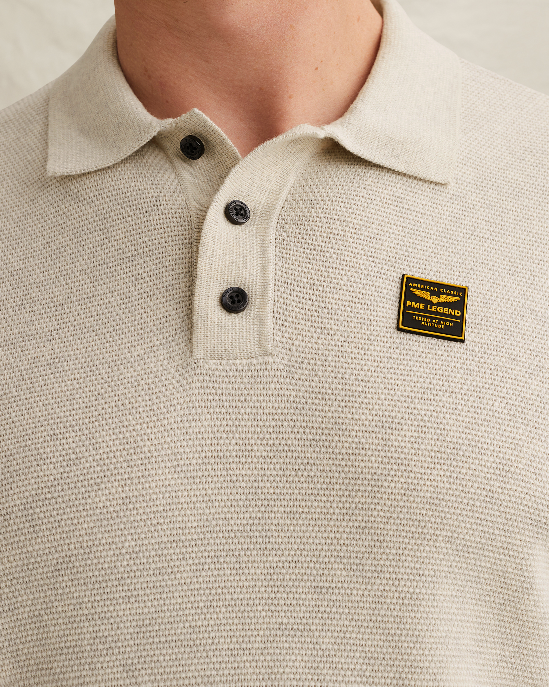 PME Legend Polo shirt with waffle texturex