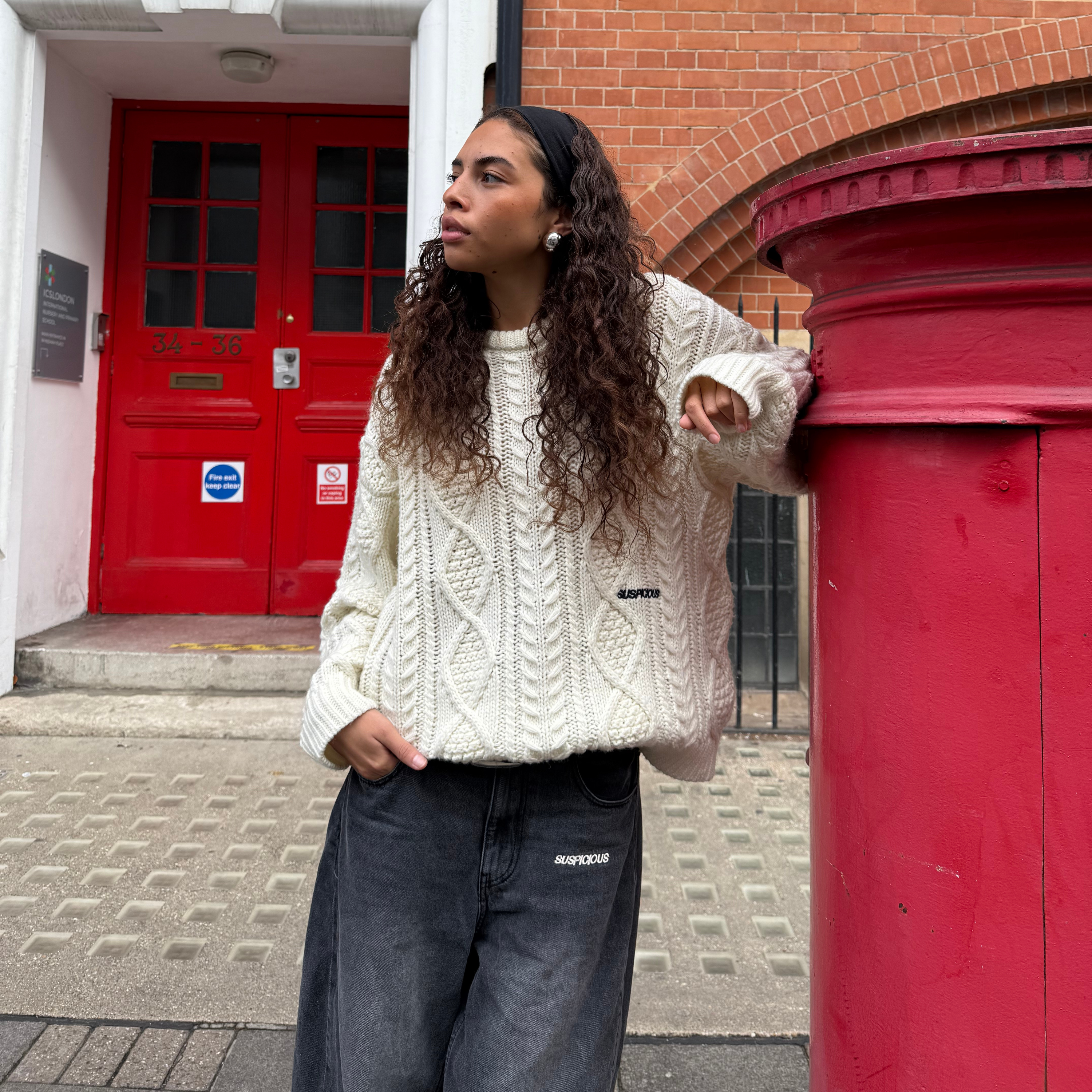 Suspicious Antwerp Winter2 / Essentials Big Knit - Off-White