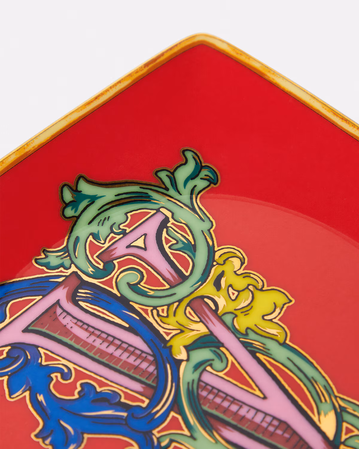 Versace Versace Alphabet V Square Plate 4.7