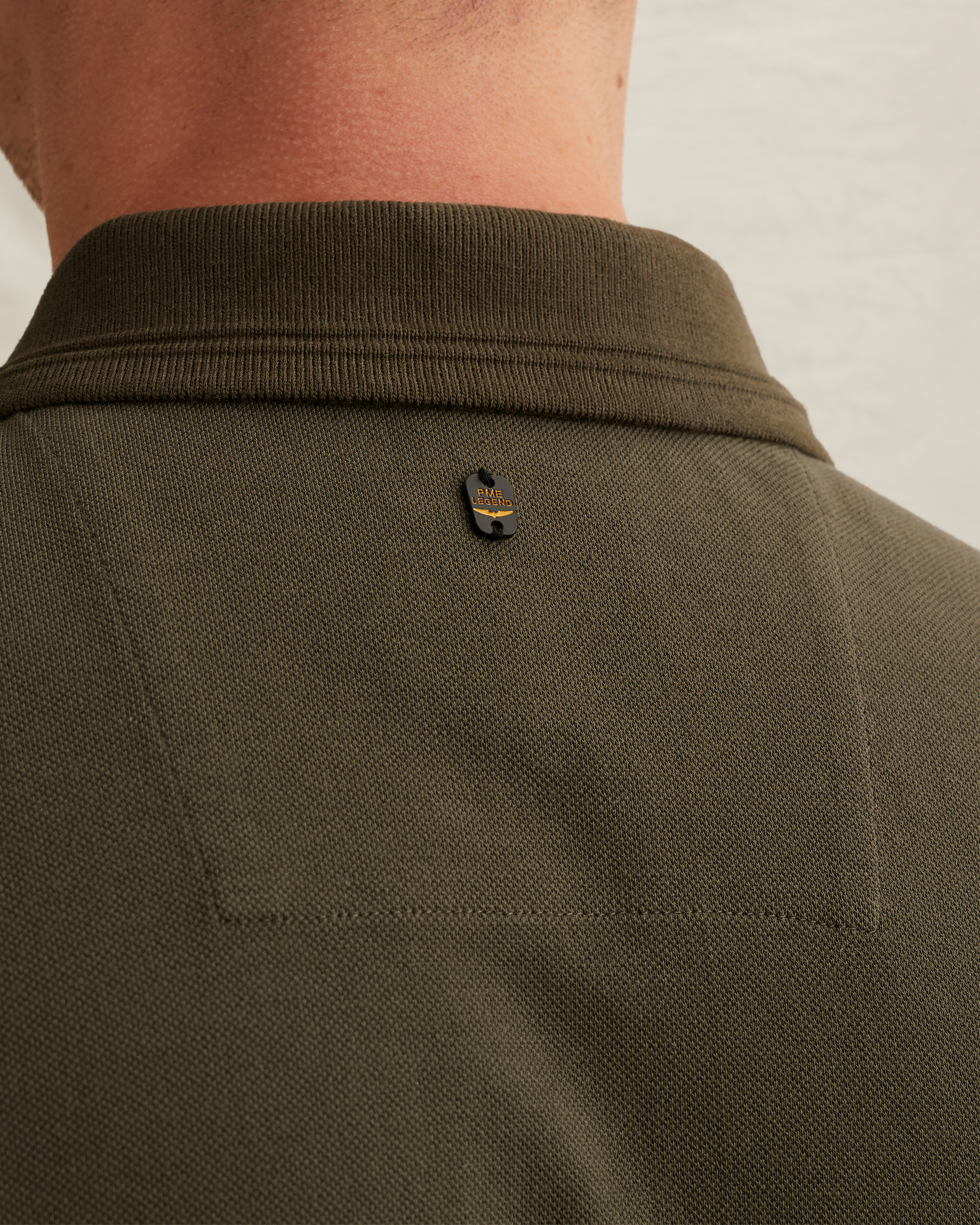 PME Legend Polo shirt with badges and ribbed collarx