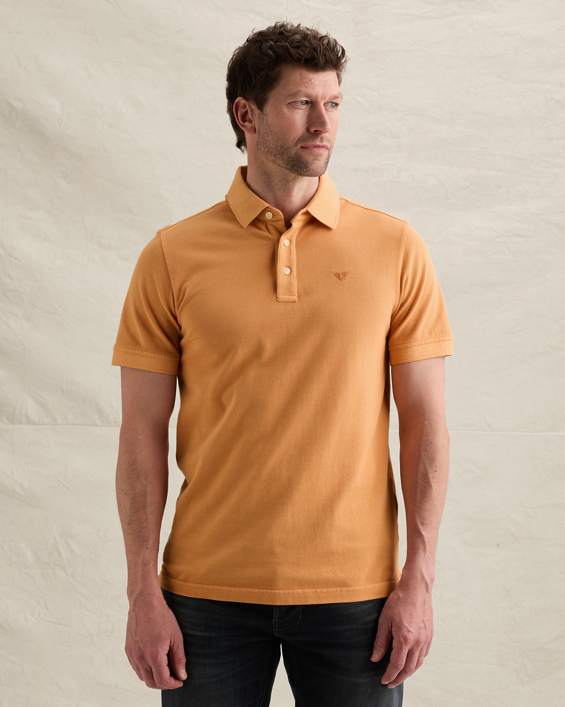 PME Legend Polo shirt with garment-dye wash in piquéx