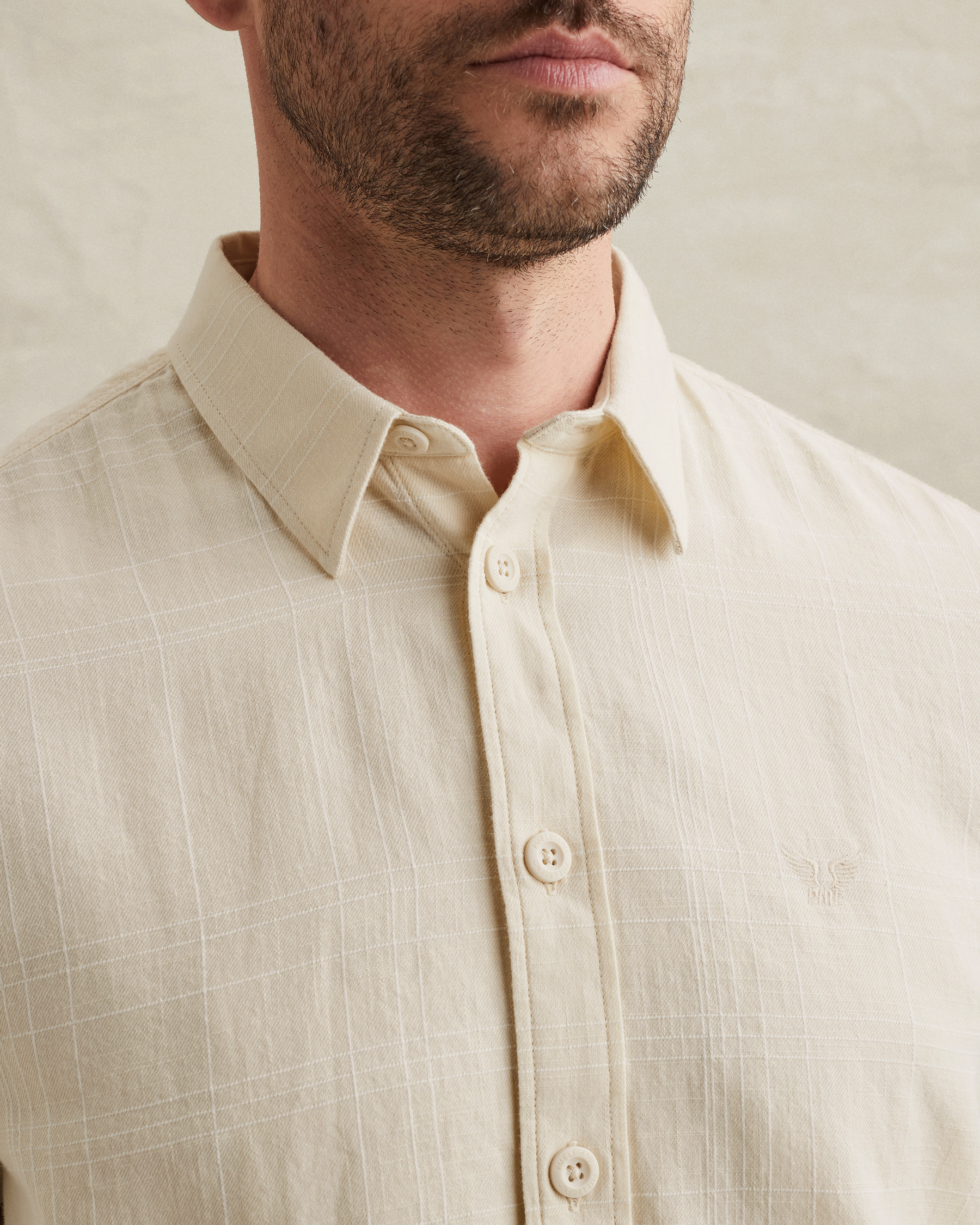 PME Legend Shirt with short sleeves and check texturex