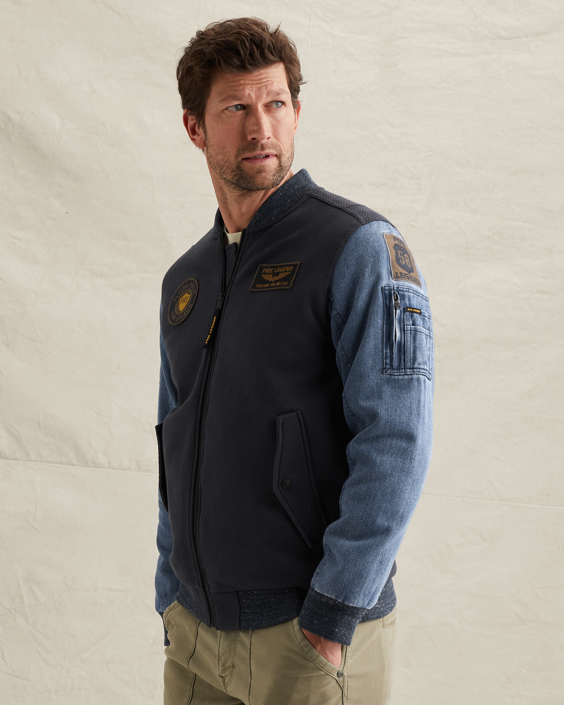 PME Legend Hybrid jacket with badgesx
