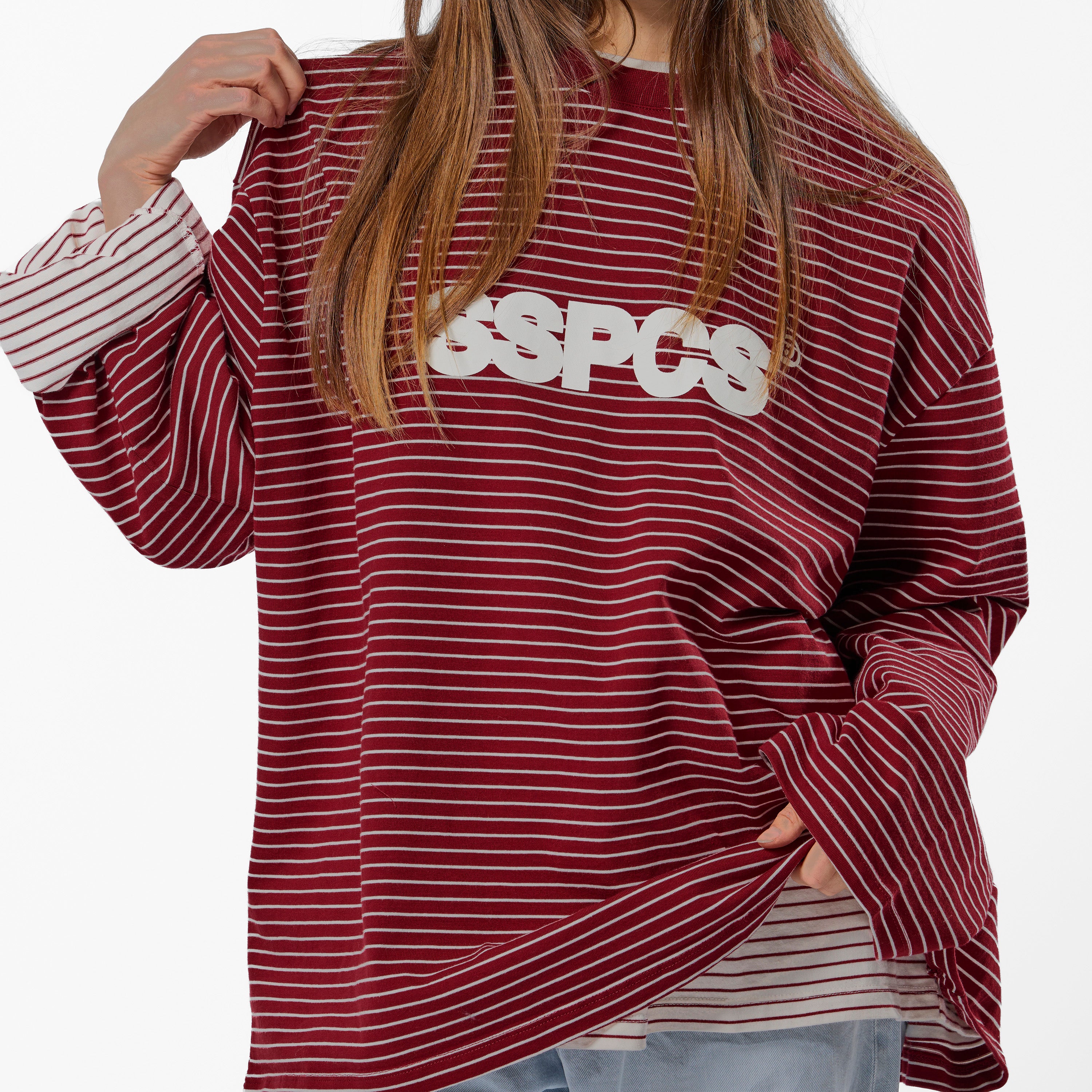 Suspicious Antwerp PL / The SSPCS Striped Longsleeve - Dark Red
