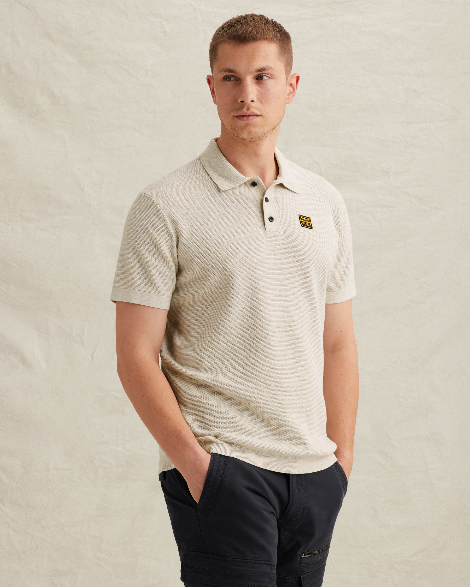 PME Legend Polo shirt with waffle texturex