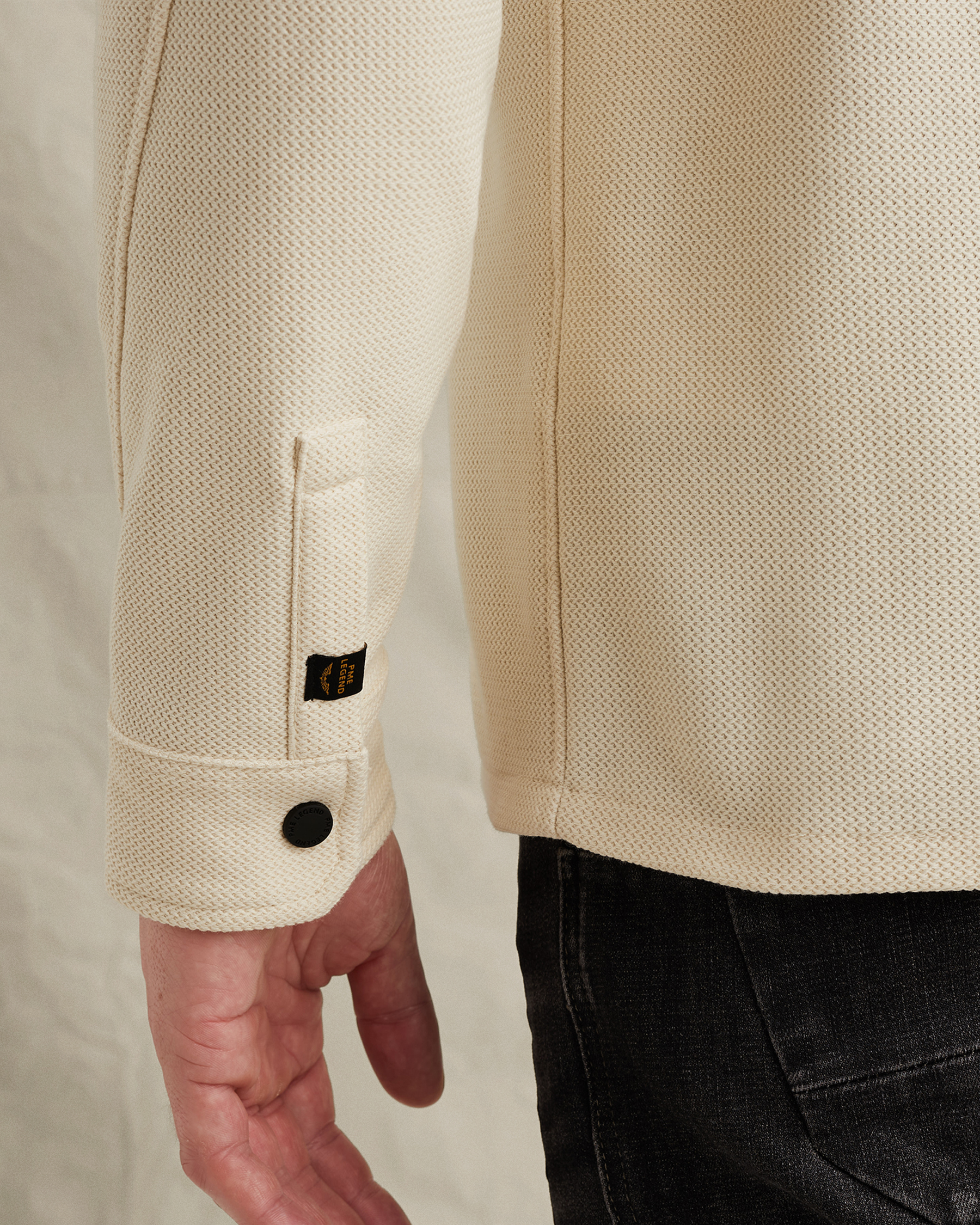 PME Legend Shirt jacket with  zipper closure and badgex