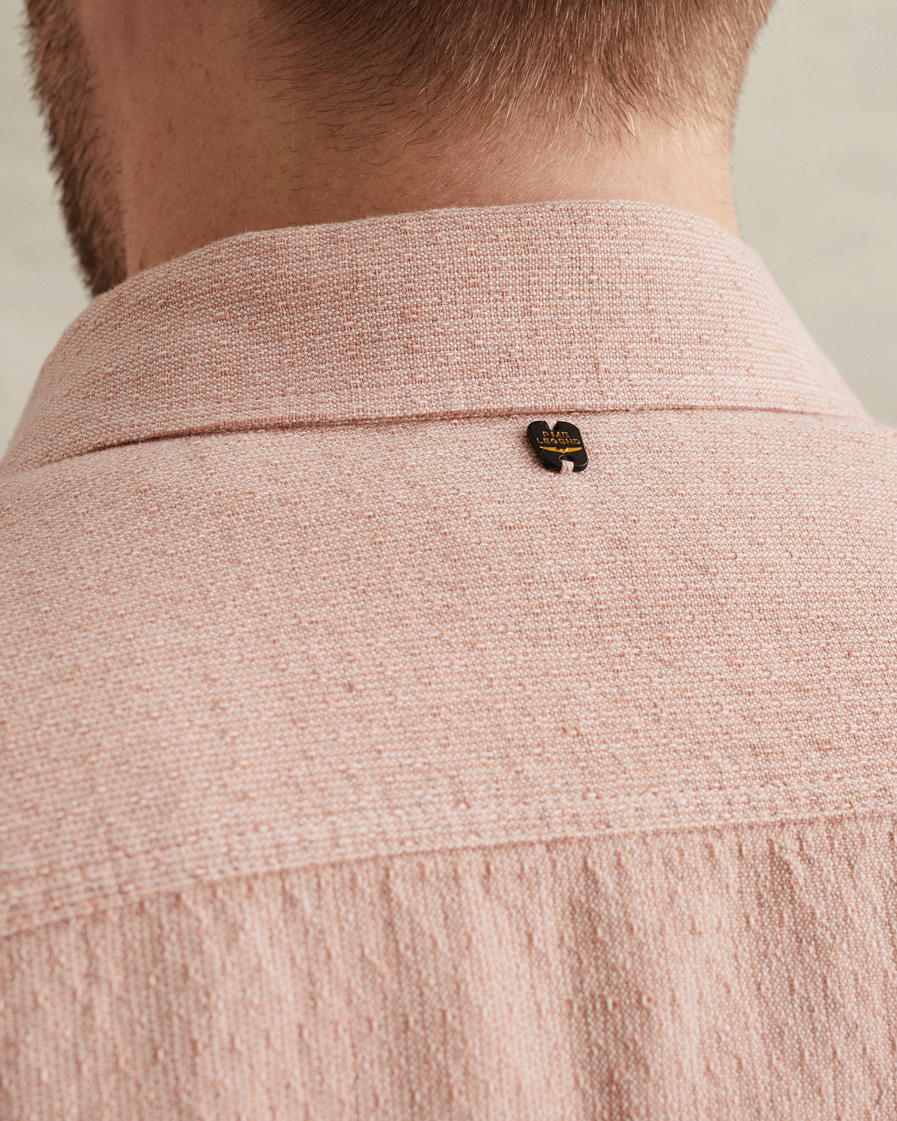 PME Legend Shirt with short sleeves in cotton/linenx