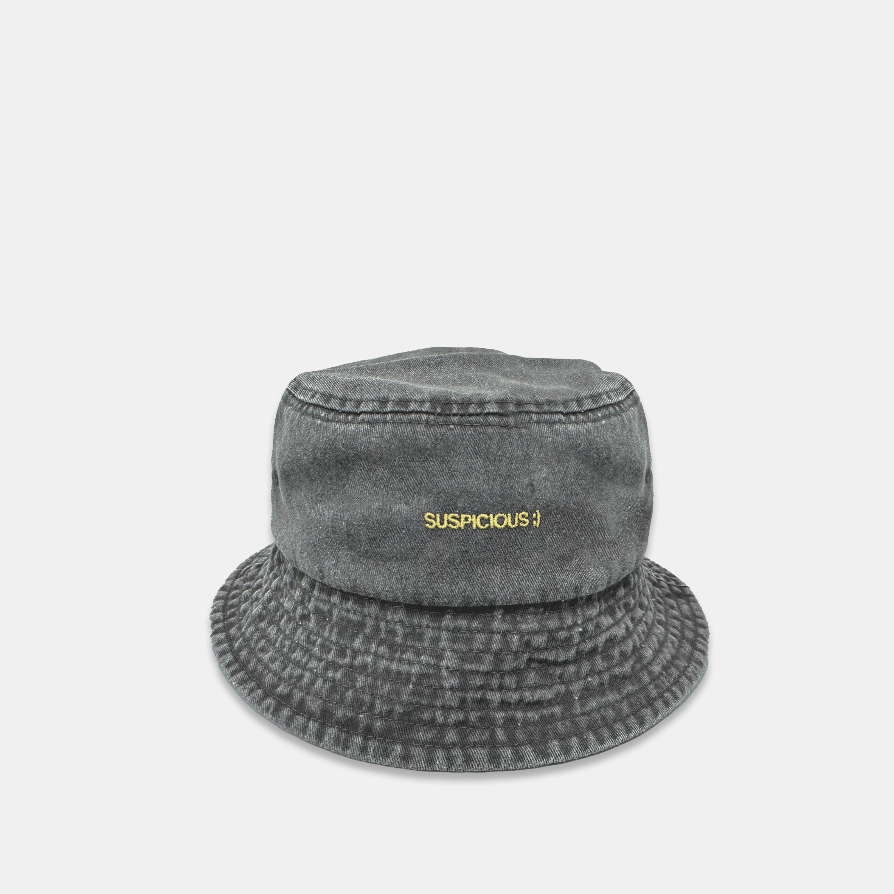 Suspicious Antwerp The Suspicious Smiley Bucket Hat - Dark Shadow