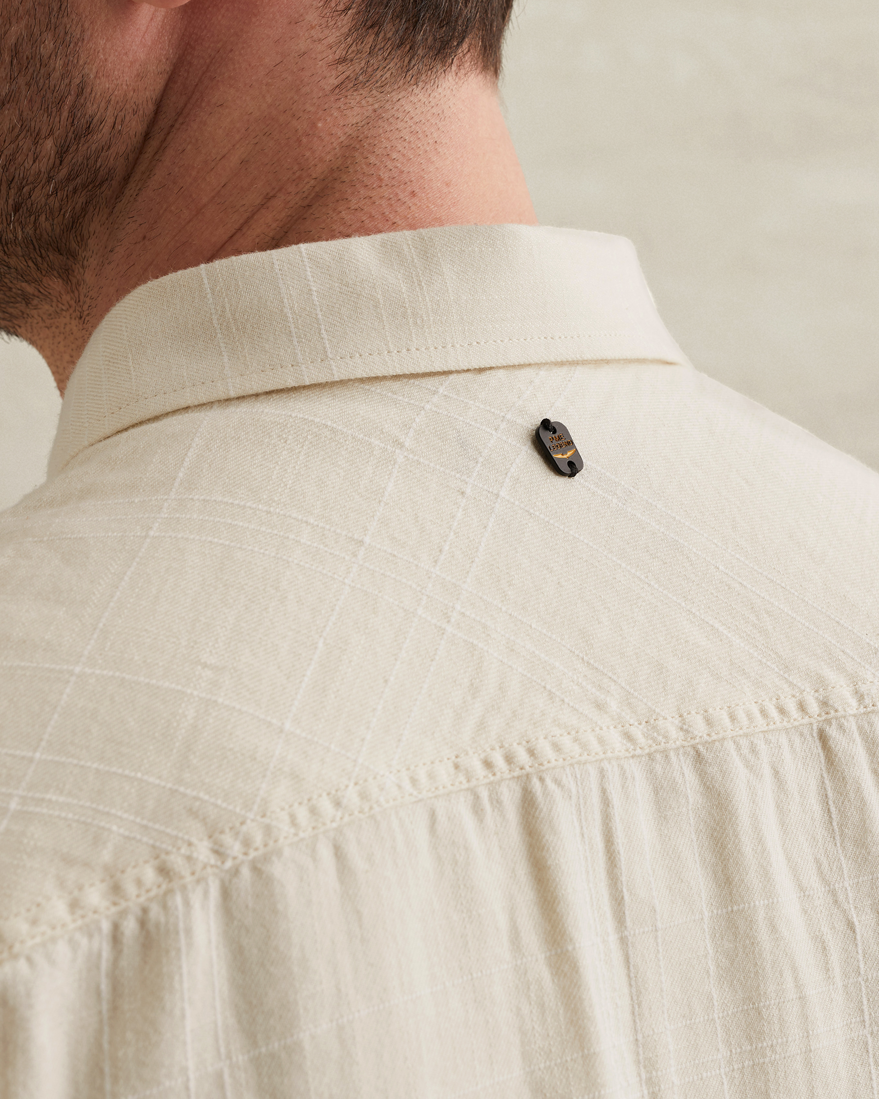 PME Legend Shirt with short sleeves and check texturex