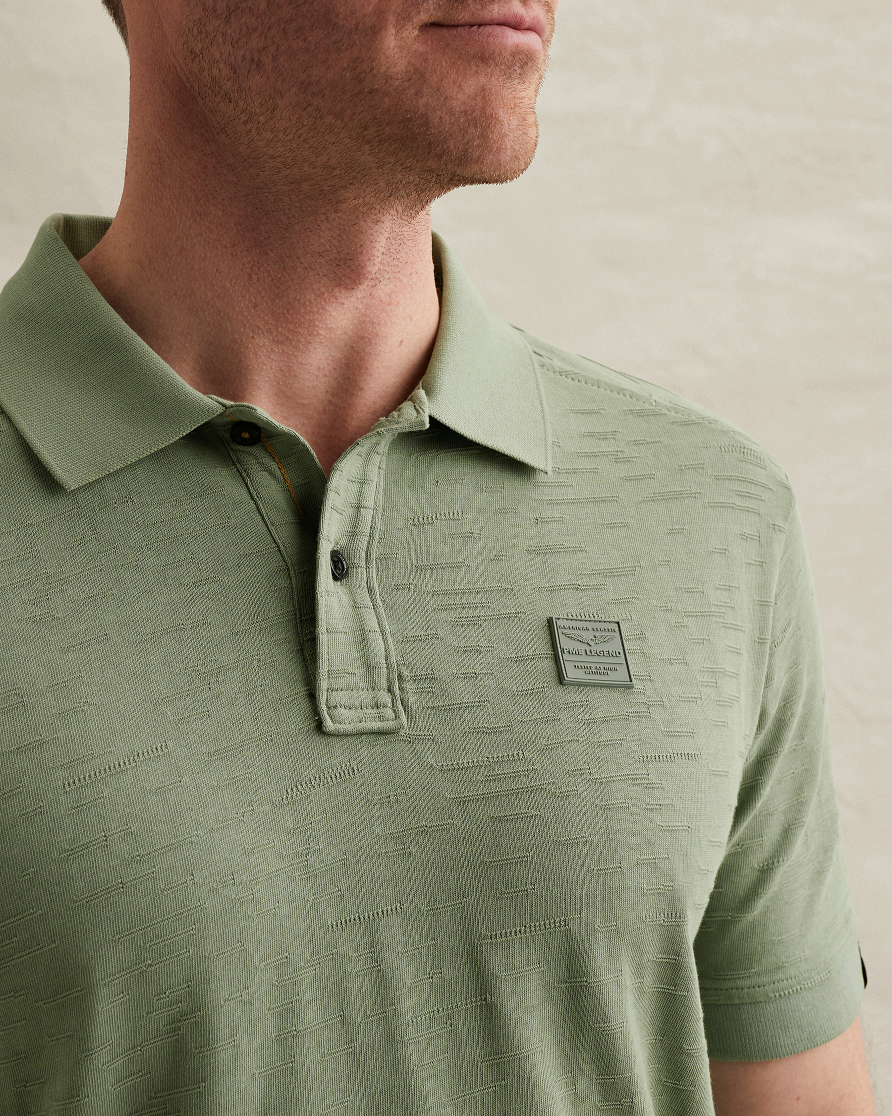 PME Legend Polo shirt in jersey with jacquard patternx