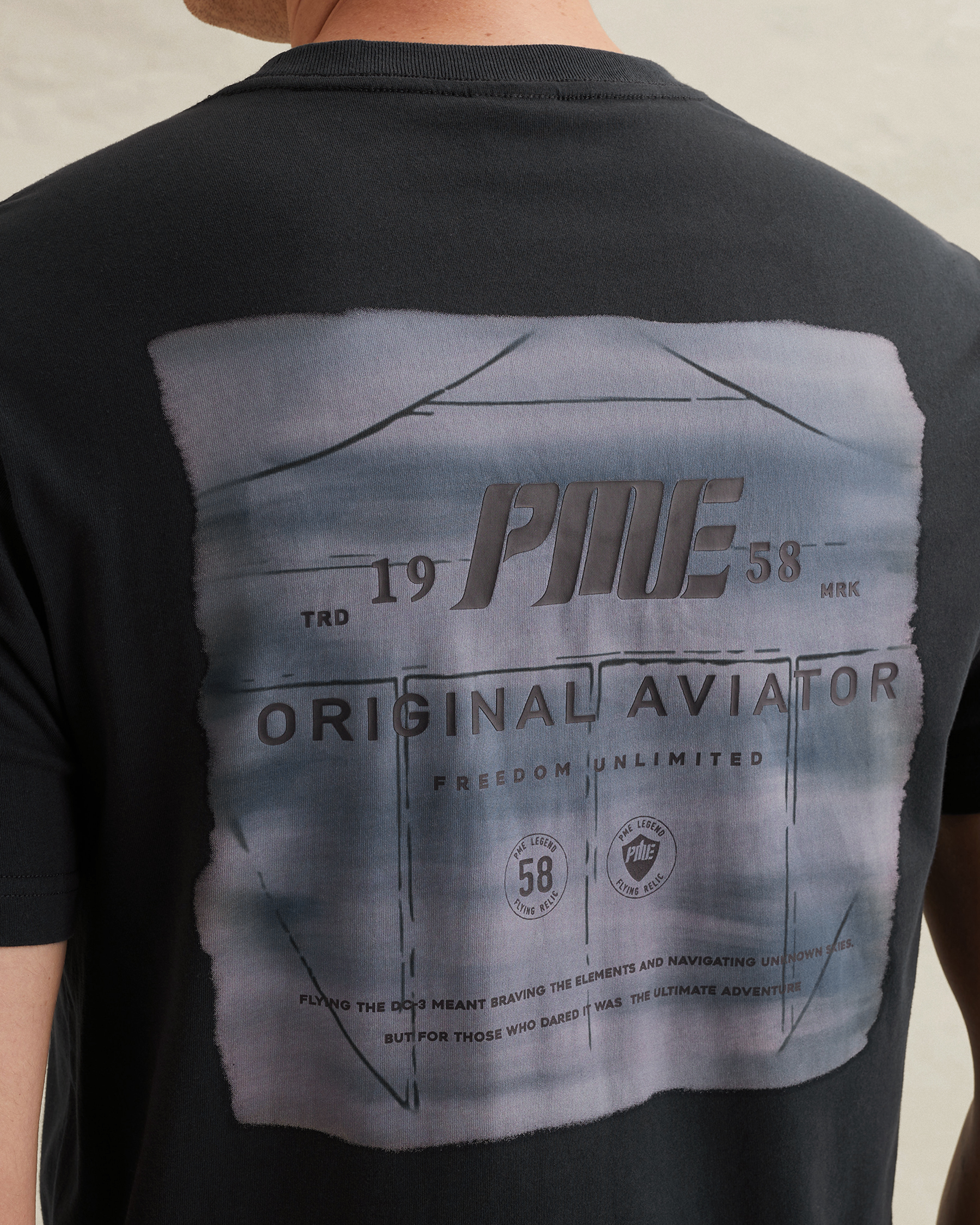 PME Legend T-shirt with multicolor artwork on the backx