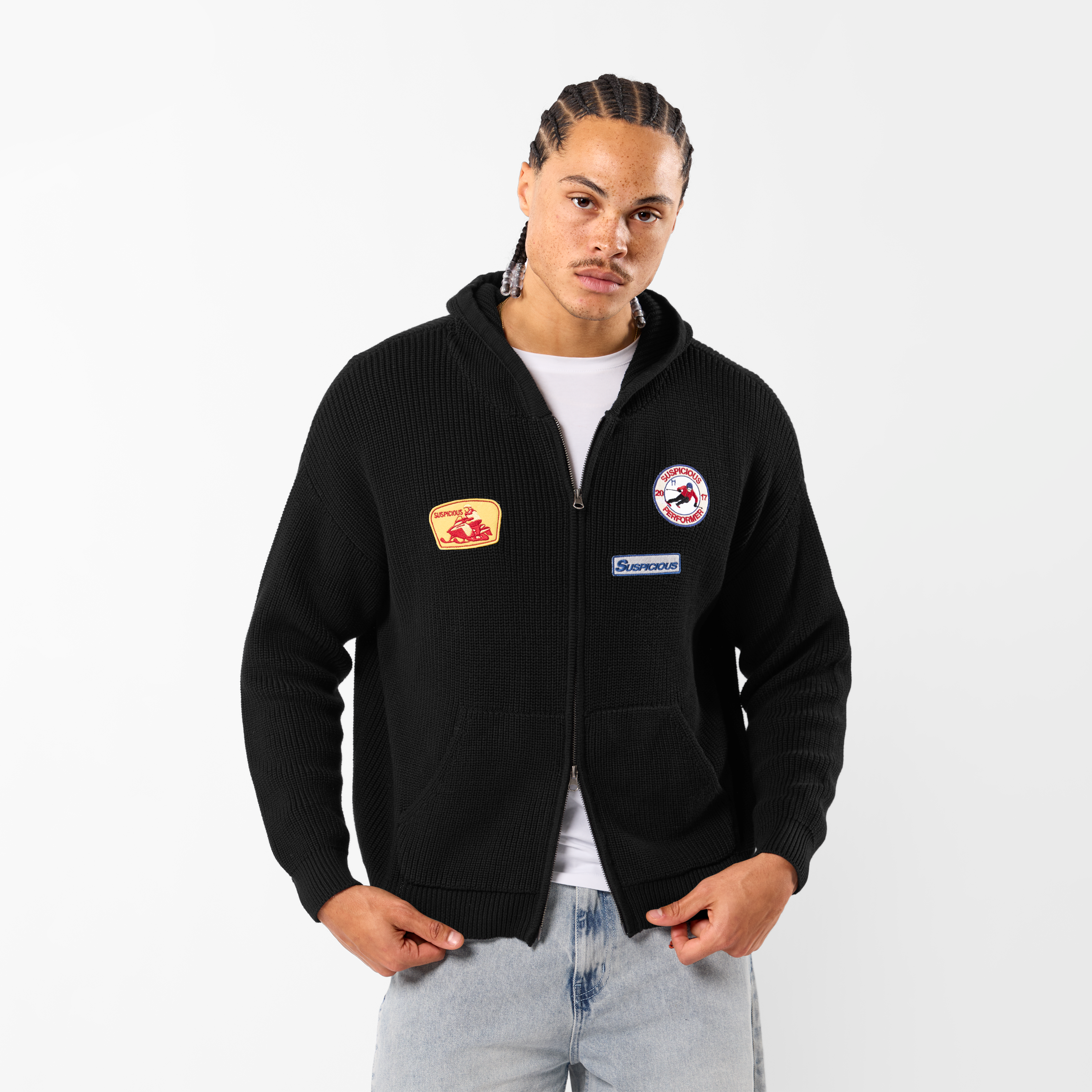 Suspicious Antwerp Winter3 / Patch Patrol Vintage Zip-Up - Black