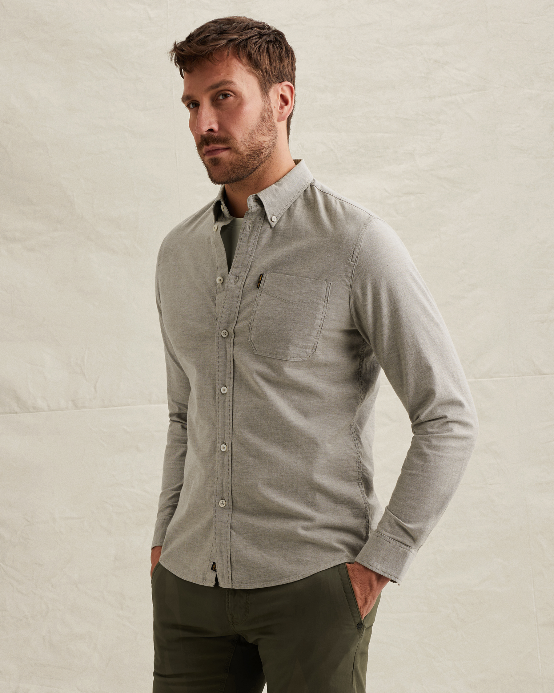 PME Legend Oxford shirt with chest pocket and button-down collarx